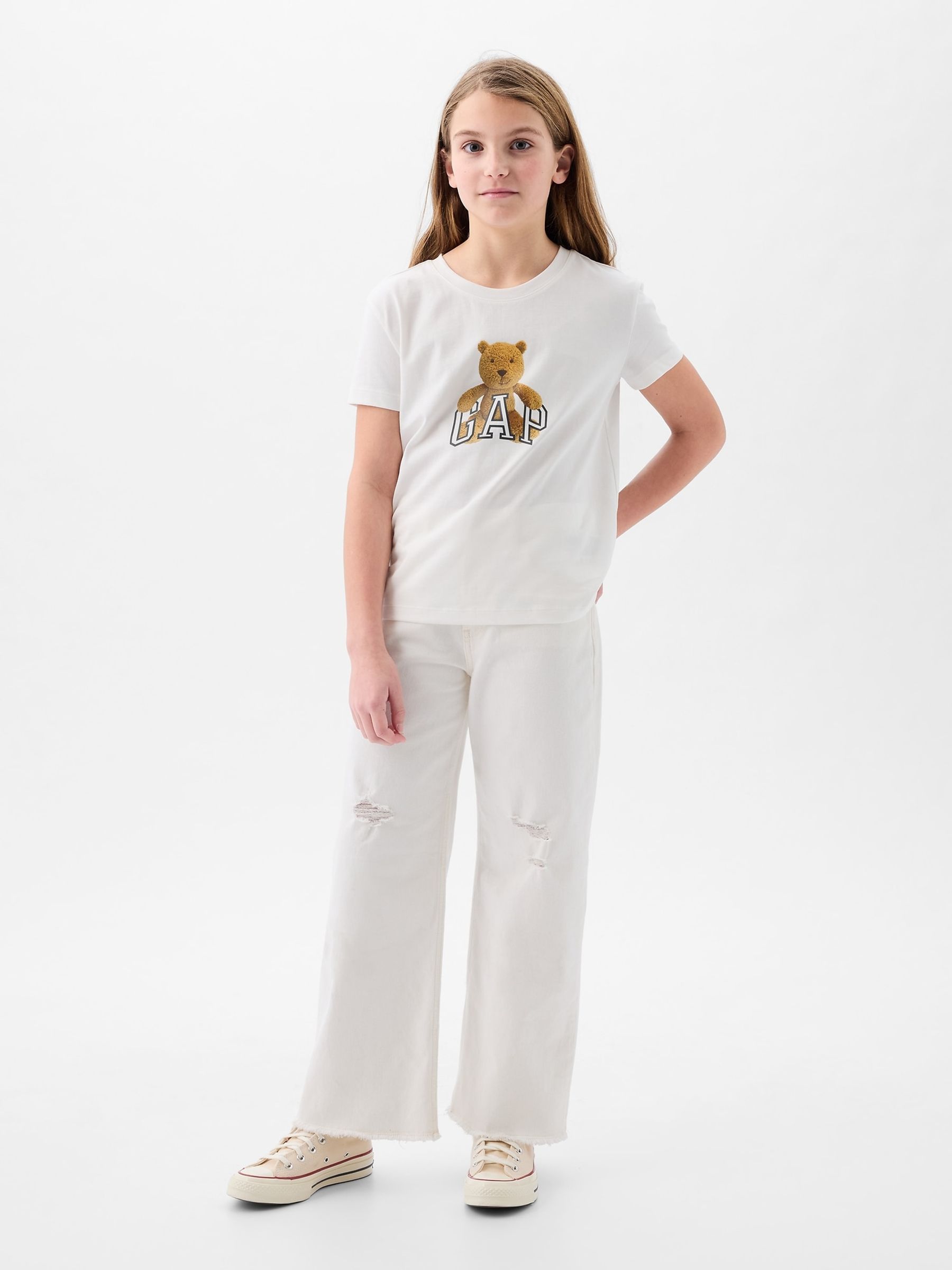 White Brannan Bear Graphic Logo Short Sleeve Crew Neck T-Shirt (4-13yrs) - Image 3 of 4