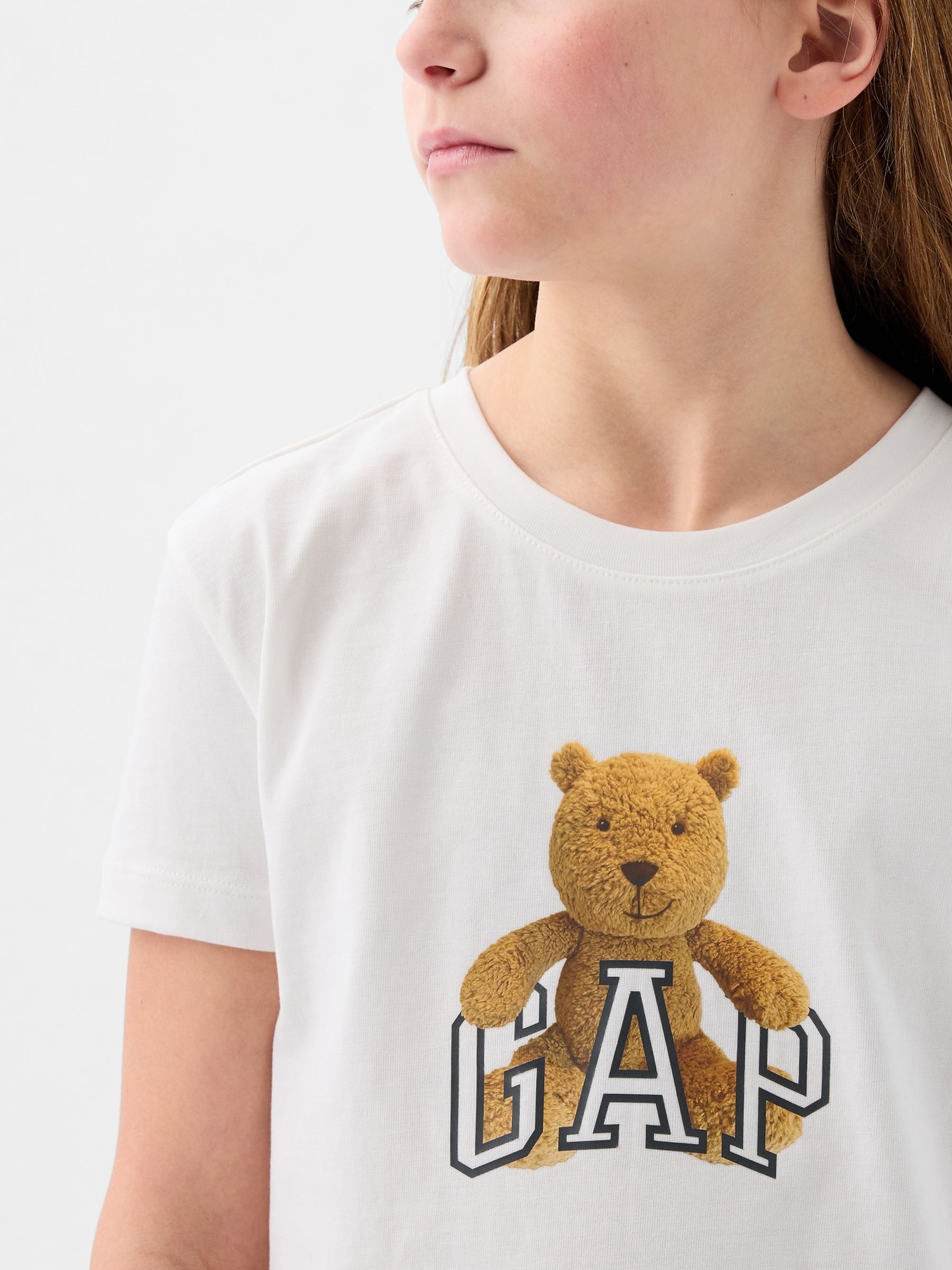 White Brannan Bear Graphic Logo Short Sleeve Crew Neck T-Shirt (4-13yrs) - Image 4 of 4