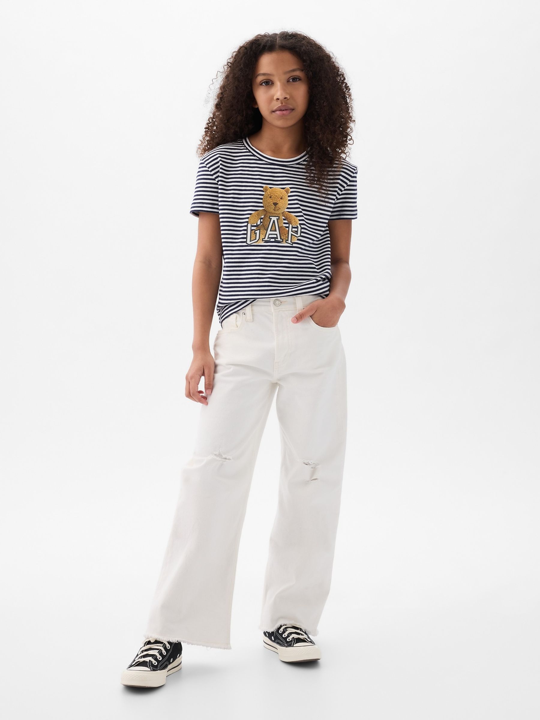 Black/White Brannan Bear Graphic Logo Short Sleeve Crew Neck T-Shirt (4-13yrs) - Image 3 of 4
