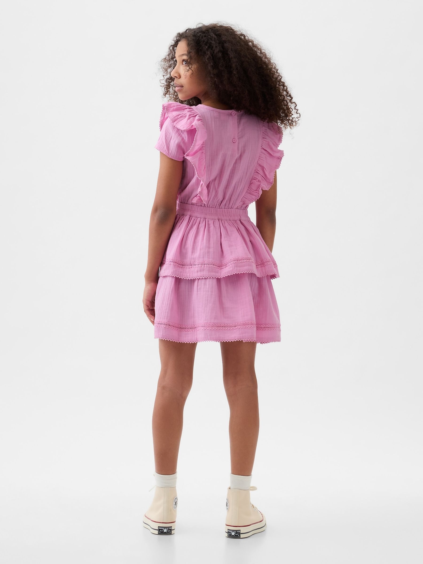 Pink Ruffle Dress (4-13yrs) - Image 2 of 3 Pink Ruffle Dress (4-13yrs) - Image 2 of 3