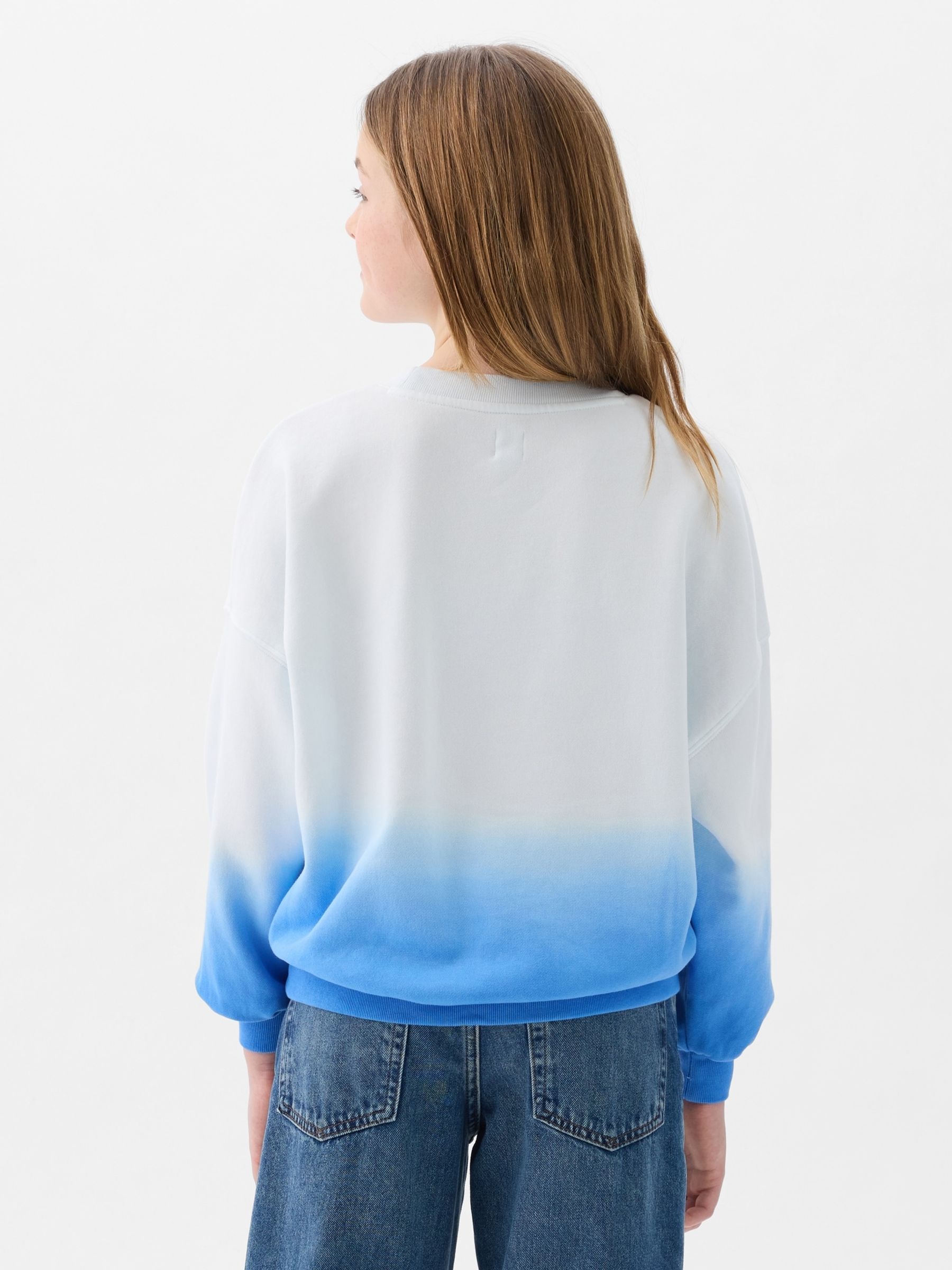 Blue Tie Dye Crew Neck Sweatshirt (4-13yrs) - Image 2 of 3