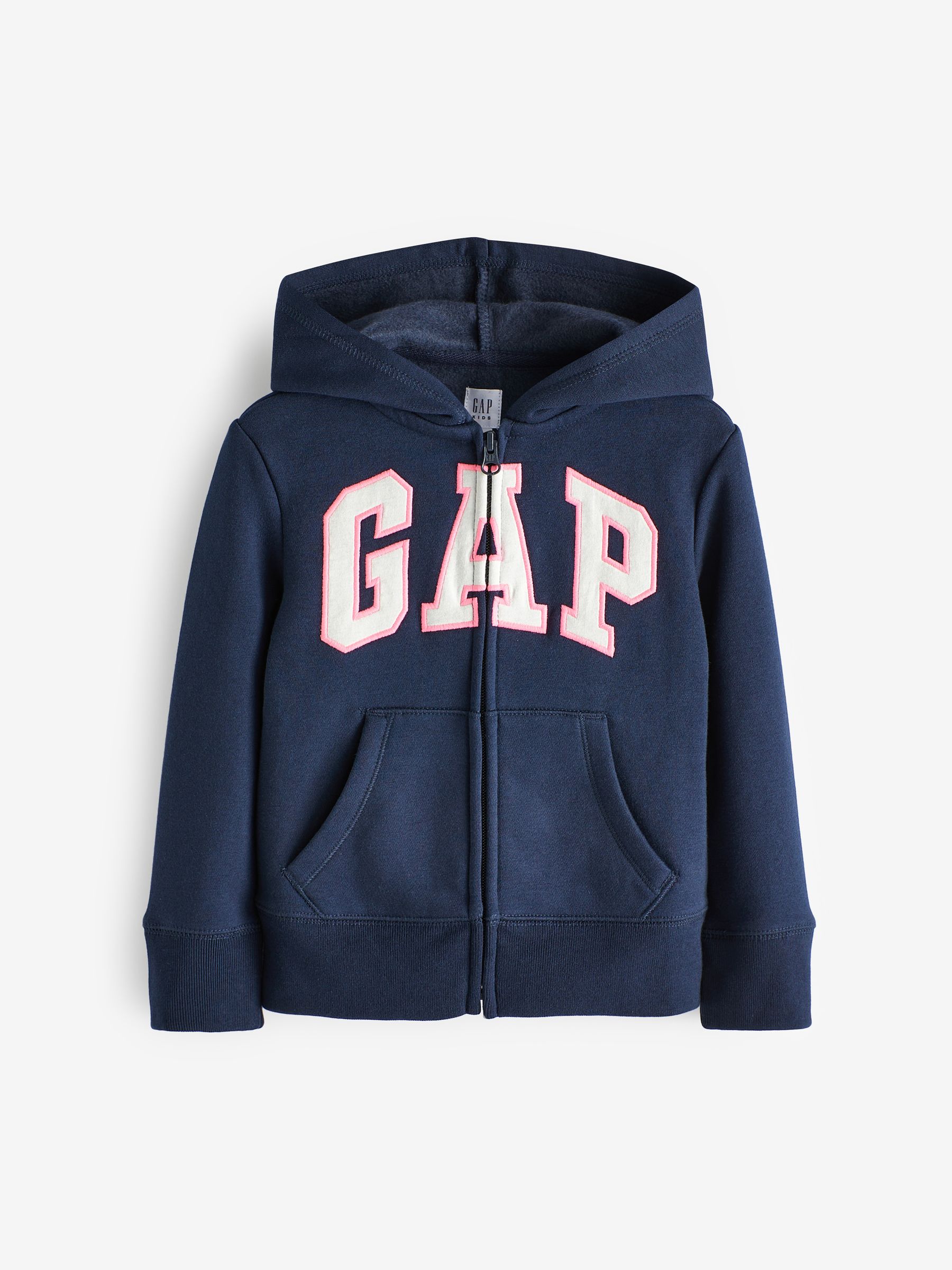 Navy Blue Logo Zip Through Hoodie (4-13yrs) | Gap