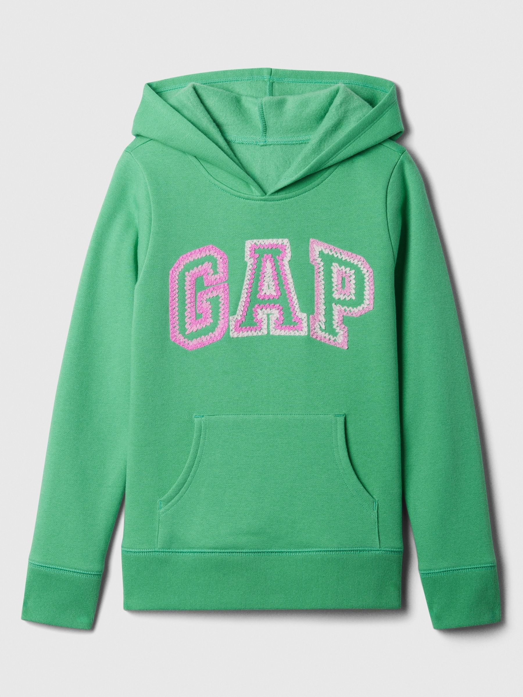 Green Logo Graphic Print Hoodie (4-13yrs) - Image 1 of 3