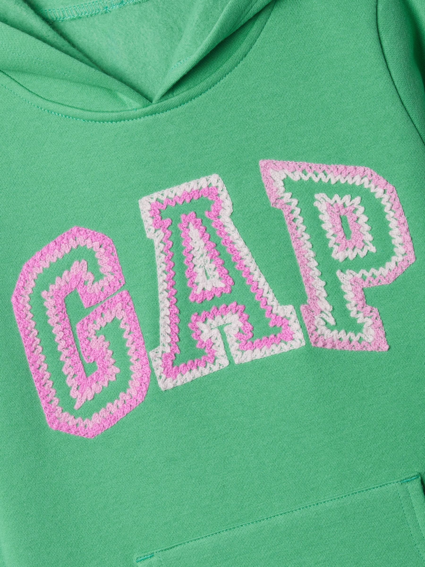 Green Logo Graphic Print Hoodie (4-13yrs) - Image 3 of 3