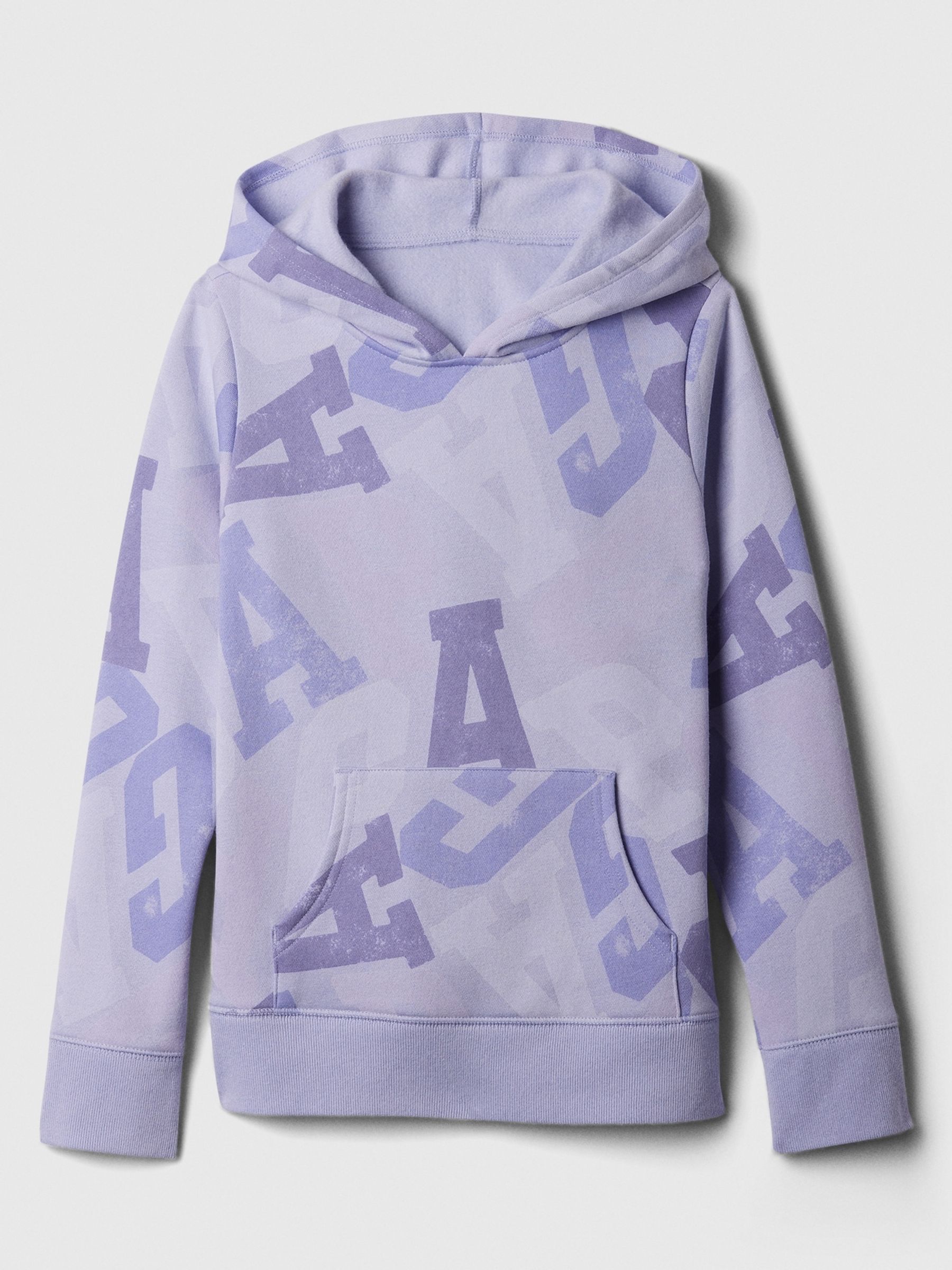 Purple Logo Graphic Print Hoodie (4-13yrs) - Image 1 of 2
