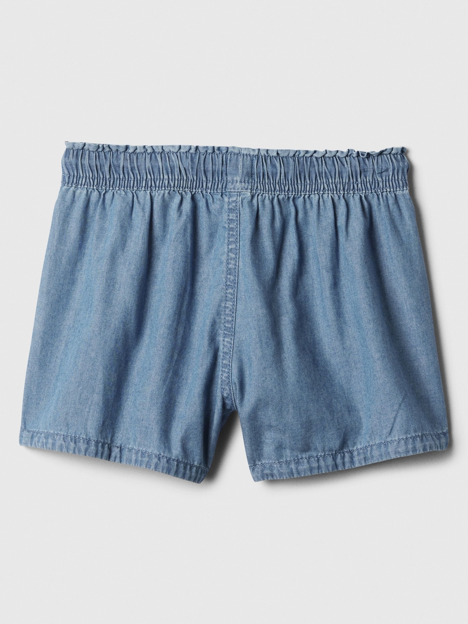 Blue Cotton Easy Pull On Shorts (4-13yrs) - Image 2 of 3