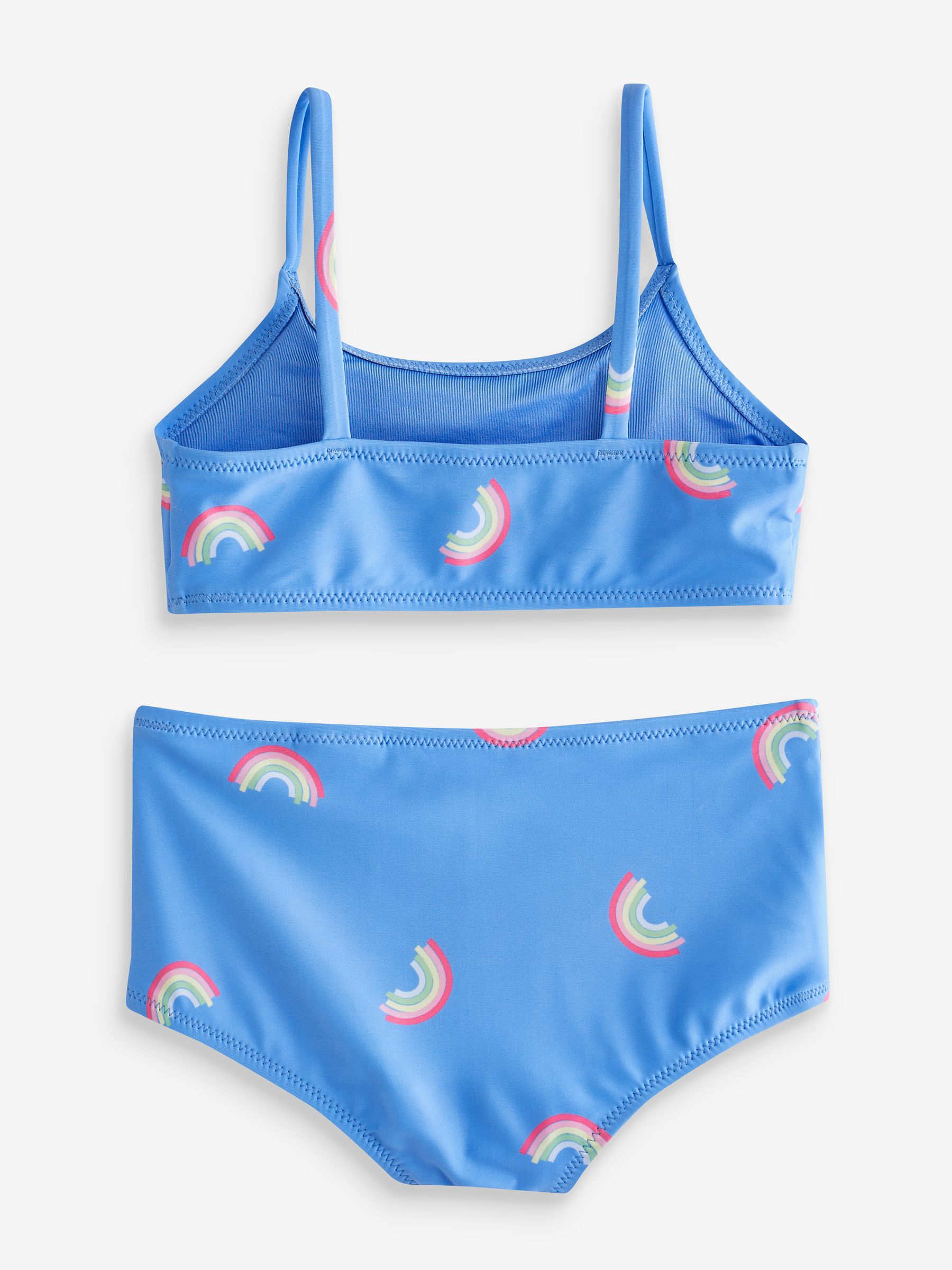 Blue Rainbow Print Bikini (4-12yrs) - Image 2 of 3