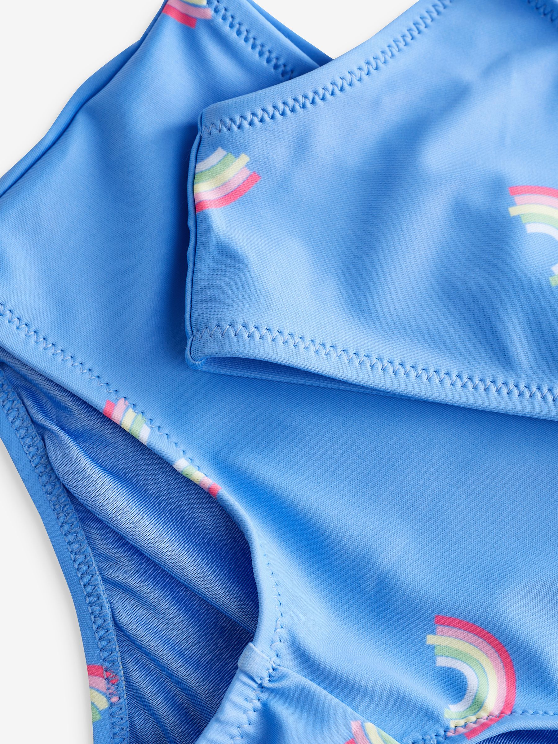 Blue Rainbow Print Bikini (4-12yrs) - Image 3 of 3