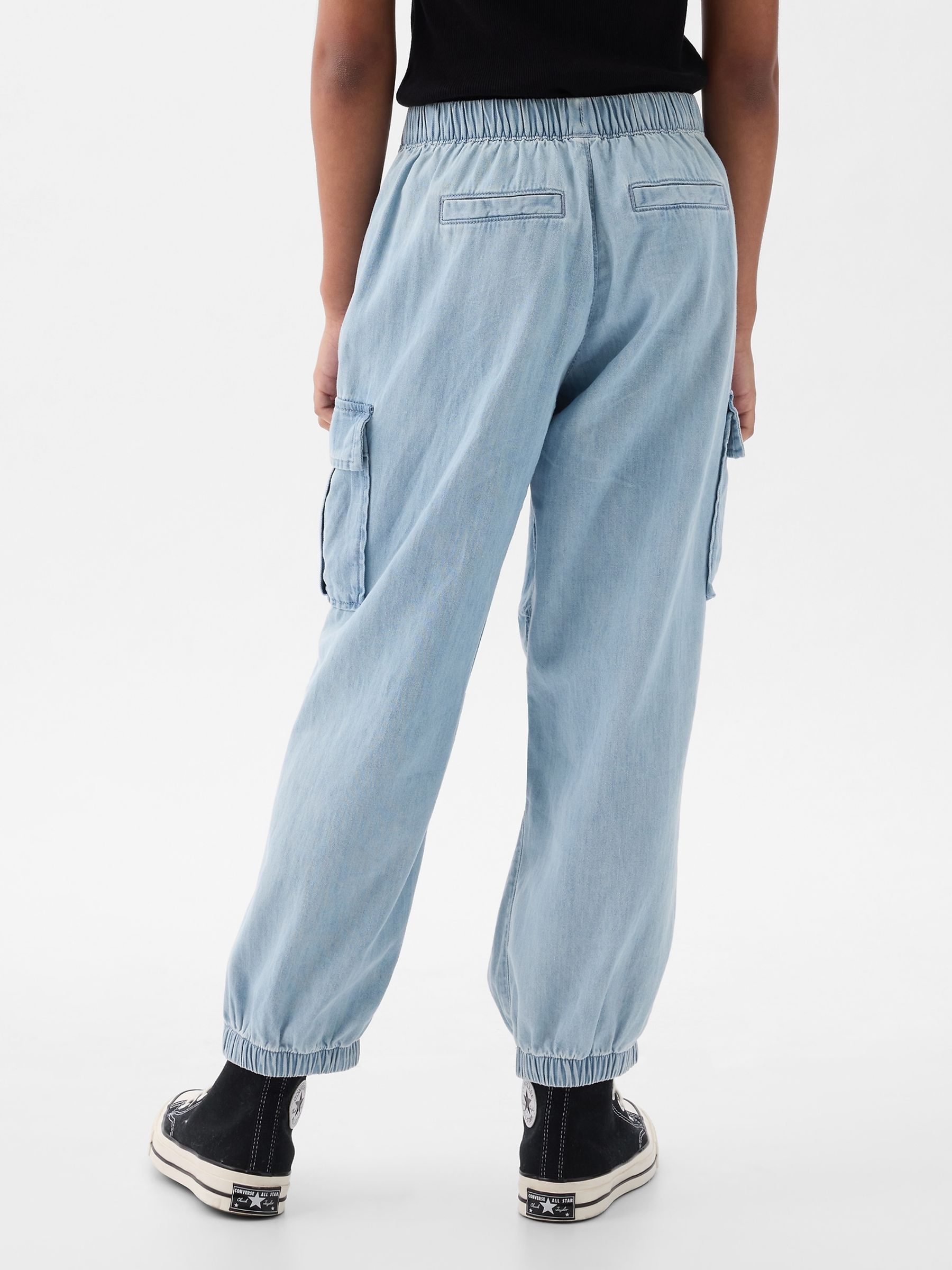 Blue Denim Cargo Parachute Trousers (4-13yrs) - Image 2 of 4