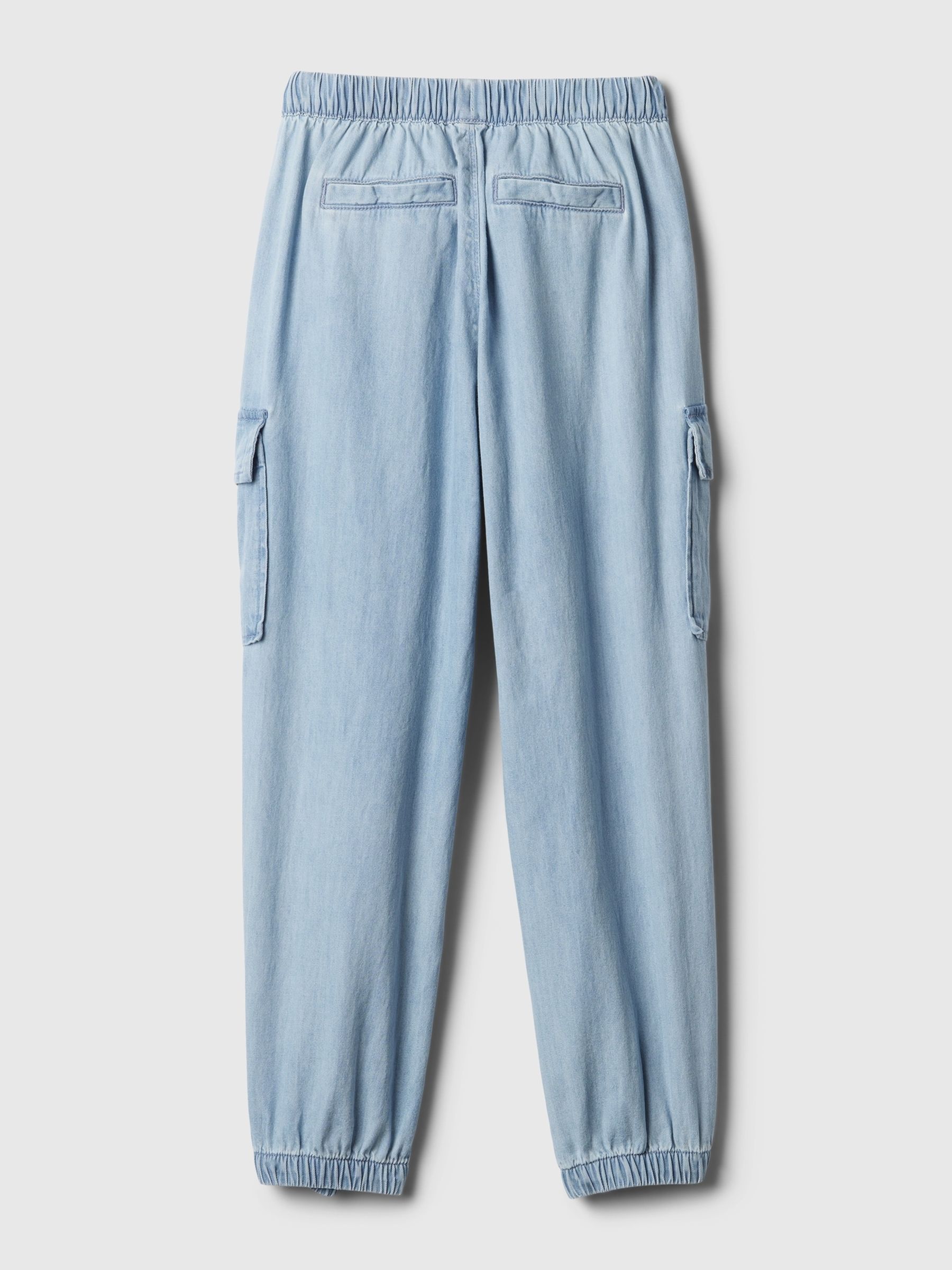 Blue Denim Cargo Parachute Trousers (4-13yrs) - Image 4 of 4