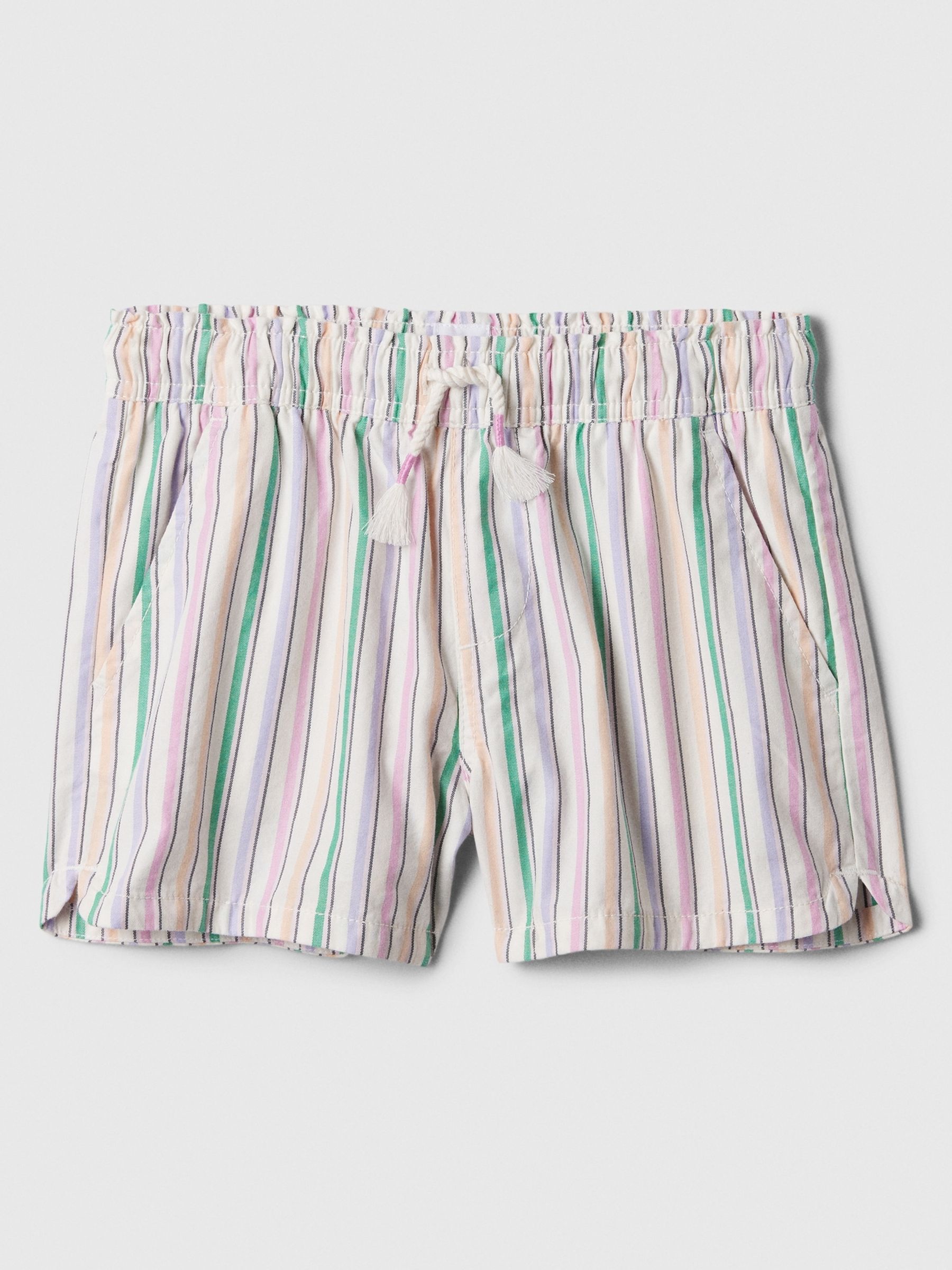 White Cotton Easy Pull On Shorts (4-13yrs) - Image 1 of 3