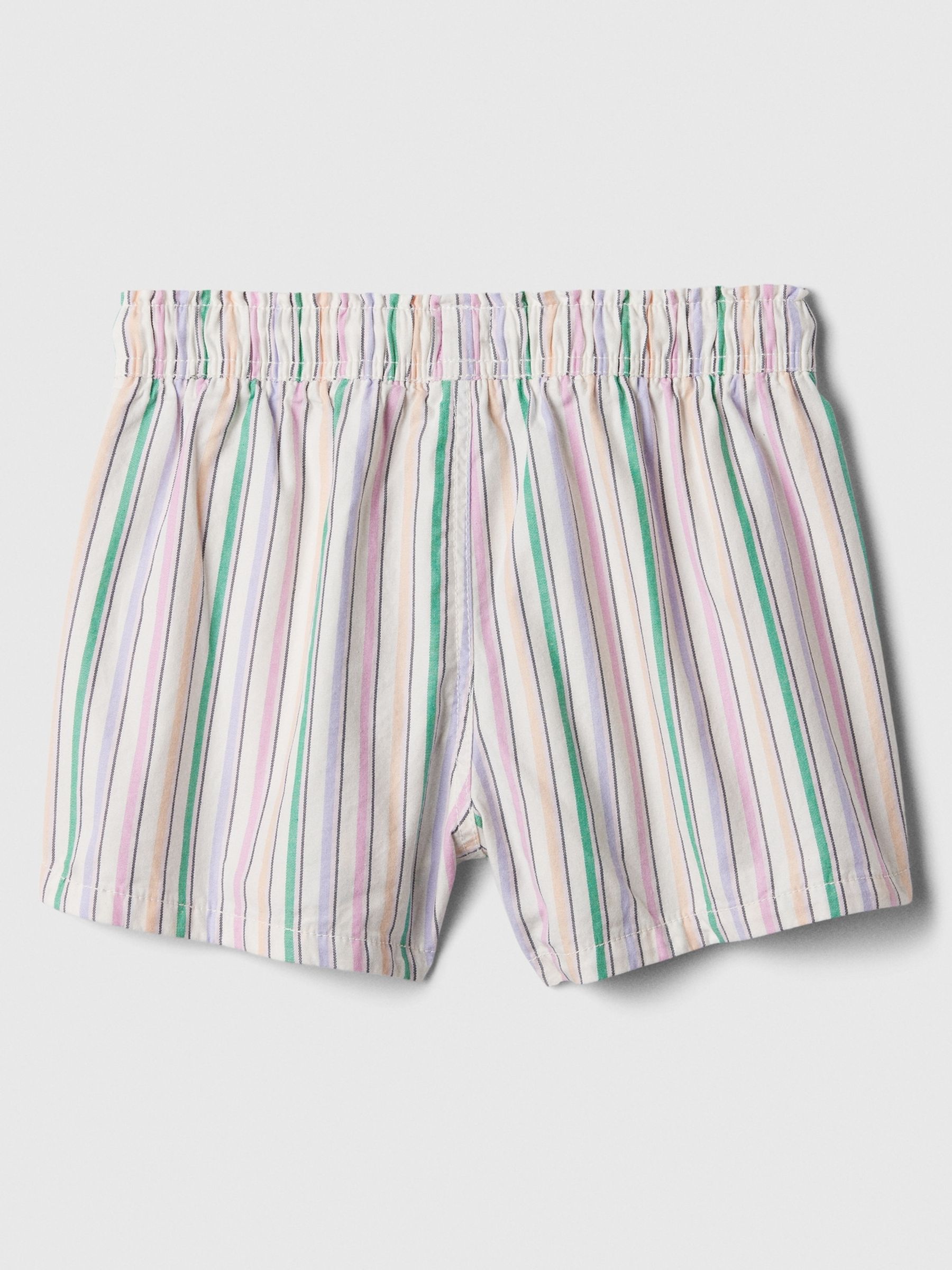 White Cotton Easy Pull On Shorts (4-13yrs) - Image 2 of 3