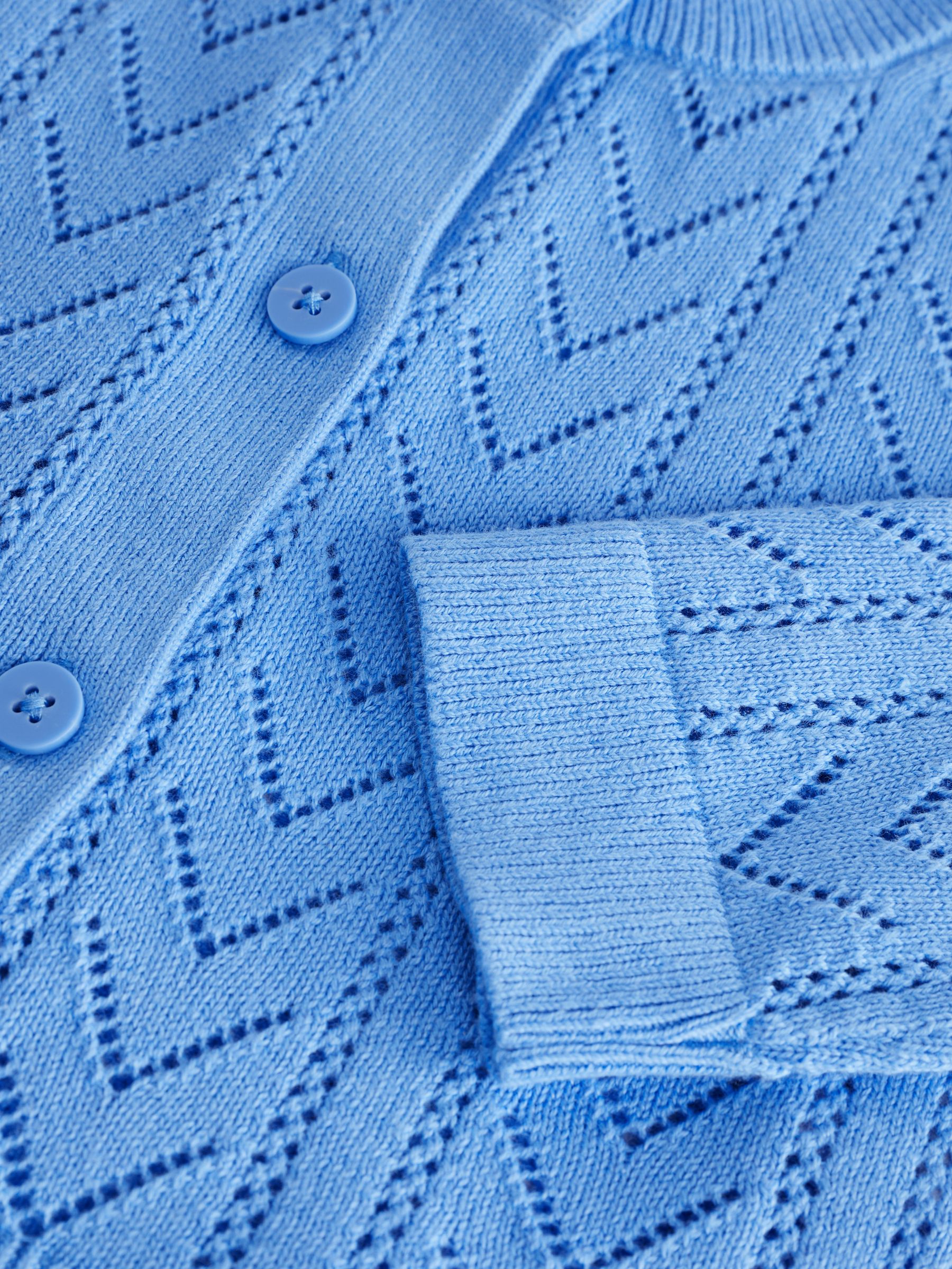 Blue Soft Pointelle Cardigan (4-13yrs) - Image 6 of 6