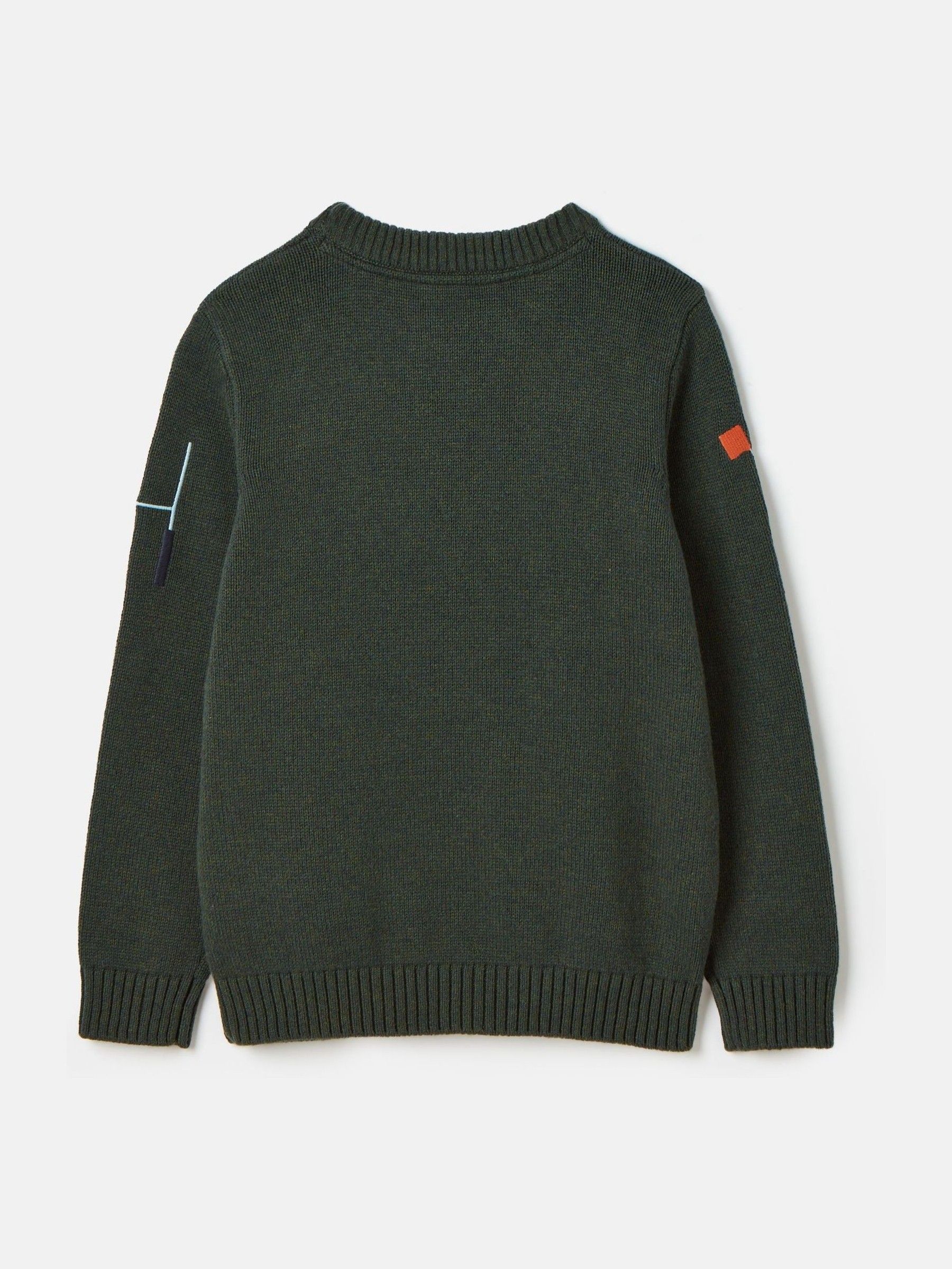 Boys' Burton Green Intarsia Knitted Jumper - Image 2 of 5