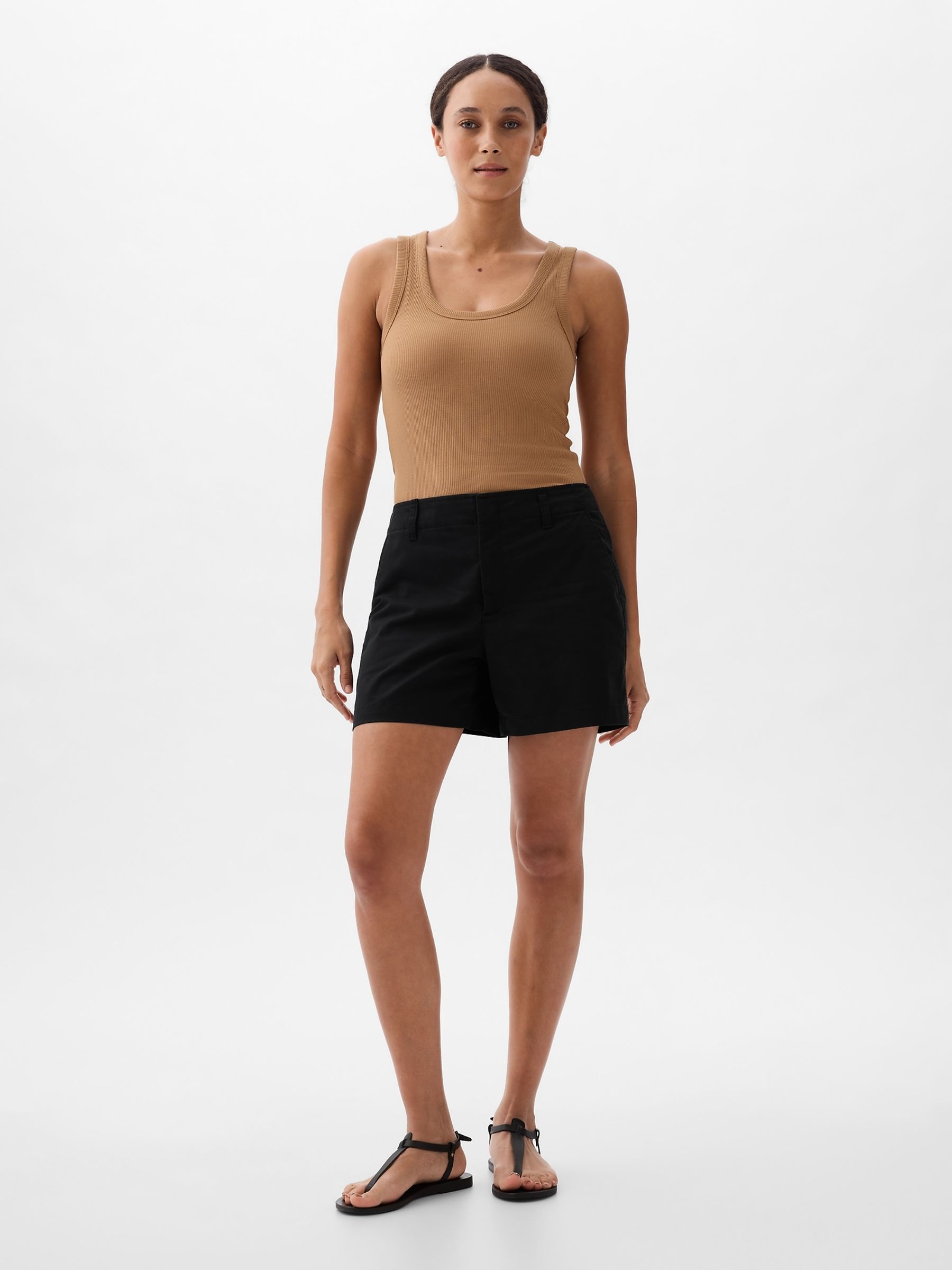 Black 4" Chino Shorts - Image 2 of 3