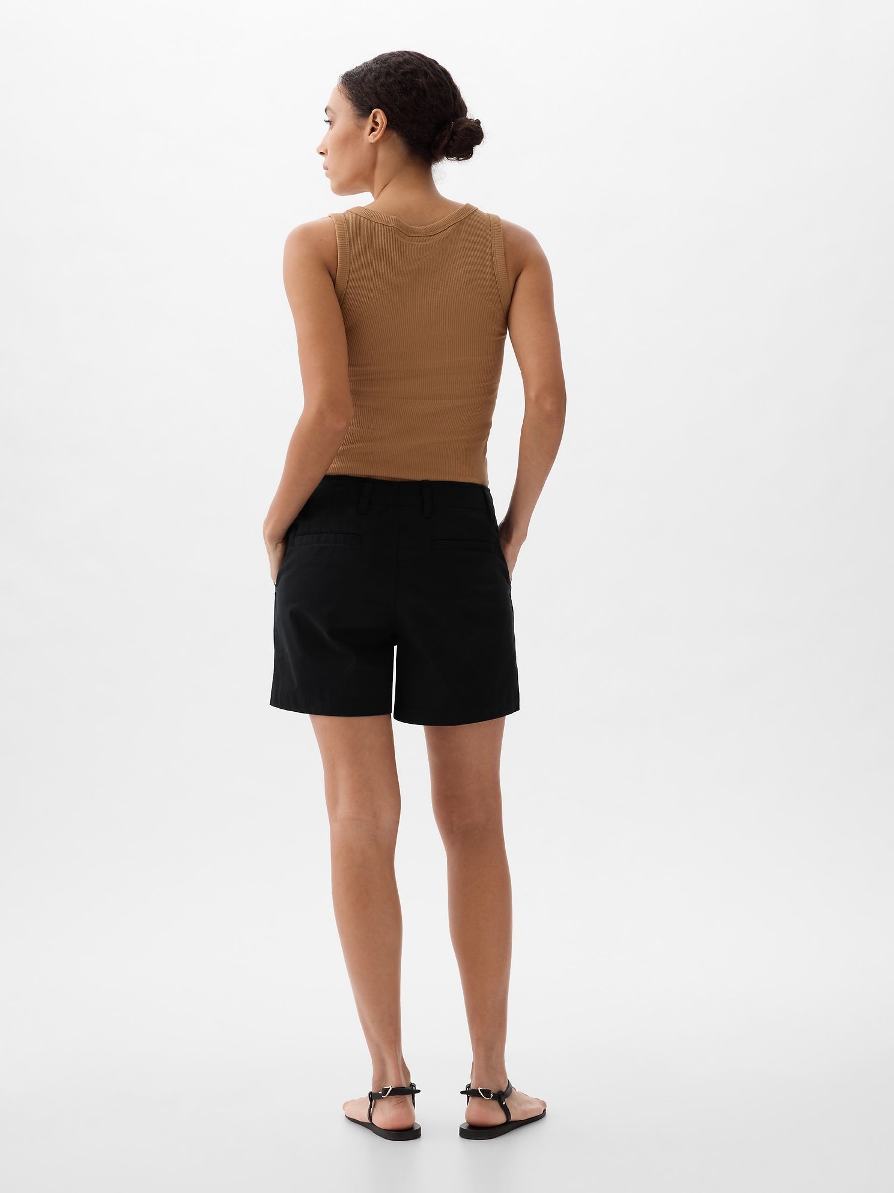 Black 4" Chino Shorts - Image 3 of 3