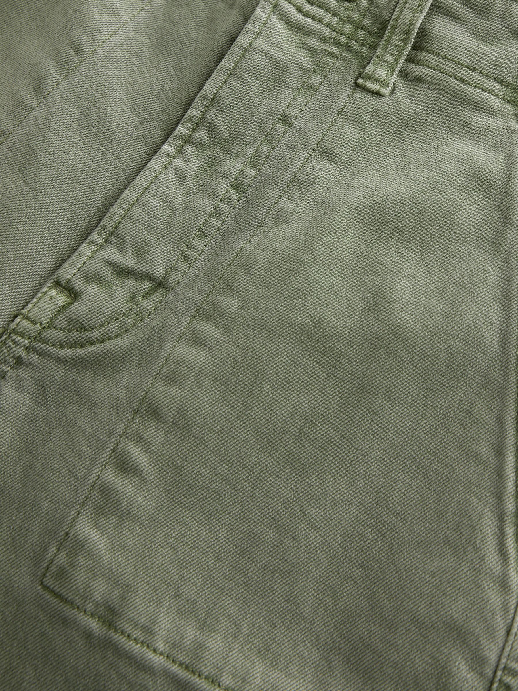 Green High Waisted Wide Leg Utility Jeans - Image 7 of 9