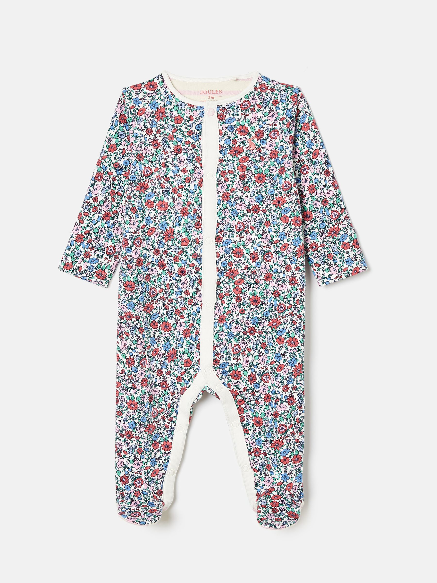 Girls' Razamataz Blue Ditsy Print Cotton Babygrow - Image 1 of 4