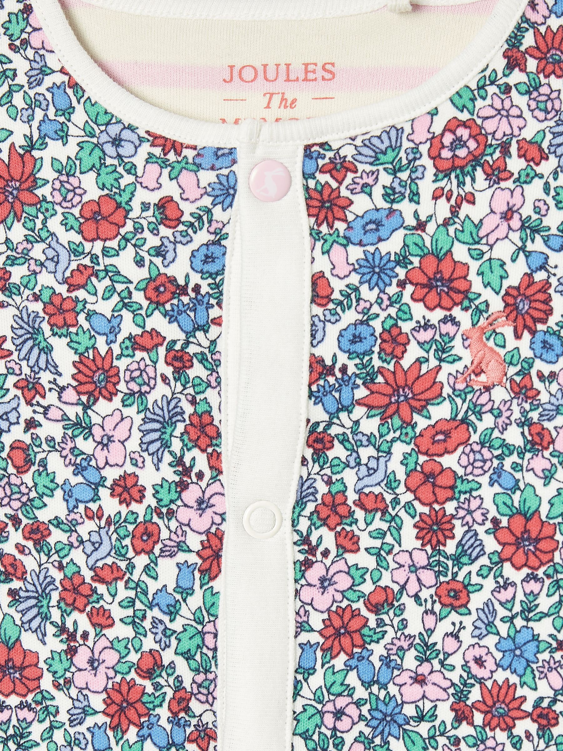 Girls' Razamataz Blue Ditsy Print Cotton Babygrow - Image 2 of 4
