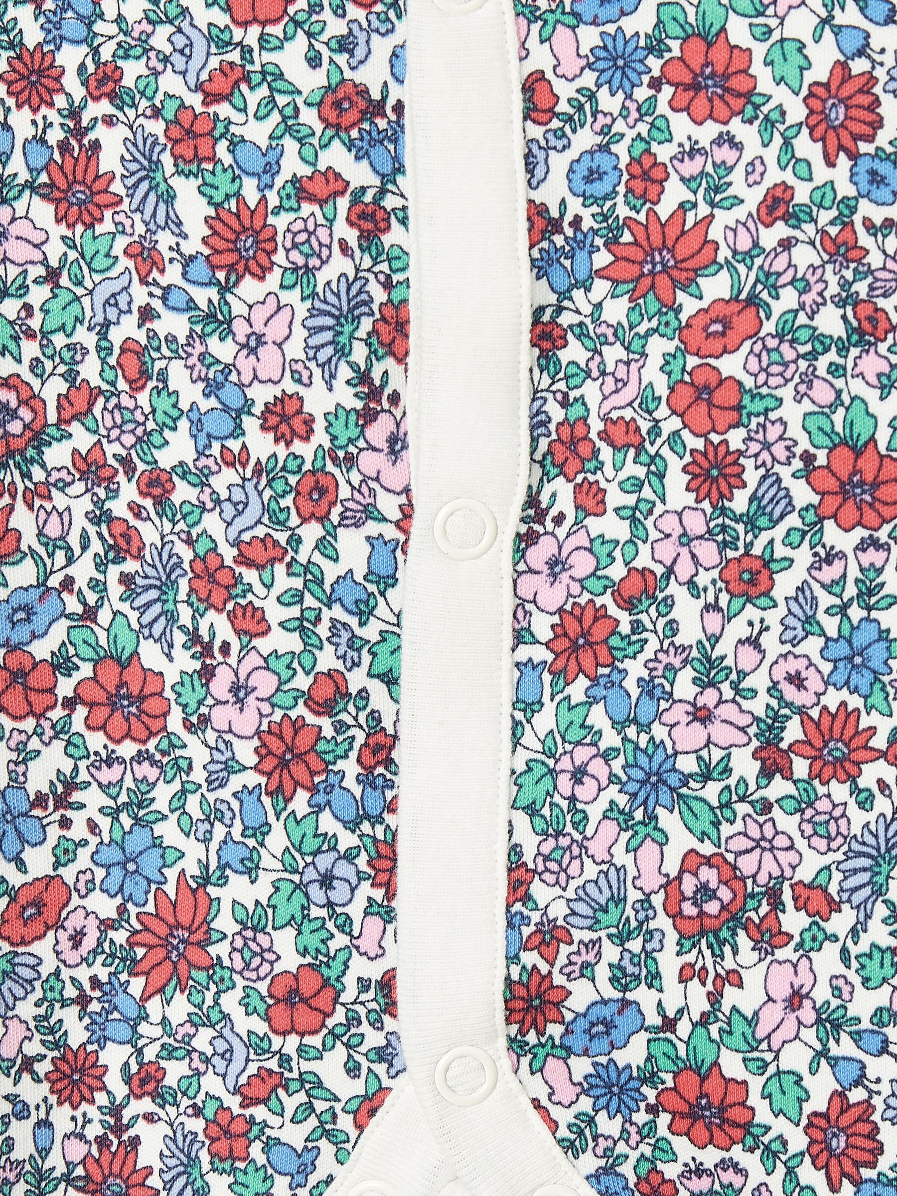 Girls' Razamataz Blue Ditsy Print Cotton Babygrow - Image 4 of 4