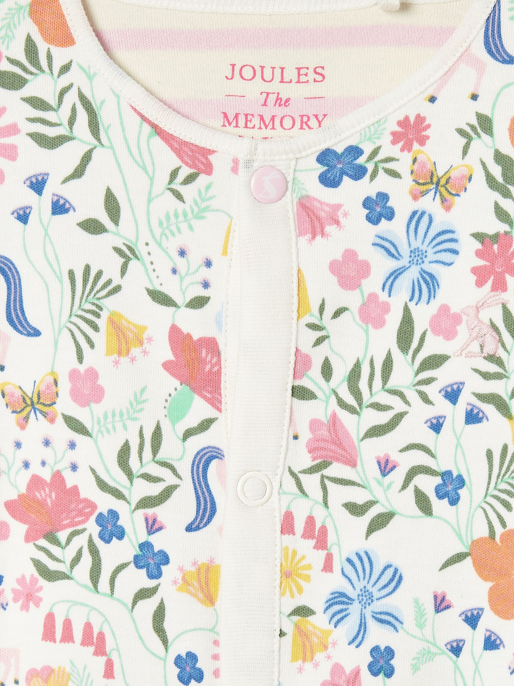 Girls' Razamataz Cream Horse Print Cotton Babygrow - Image 4 of 4