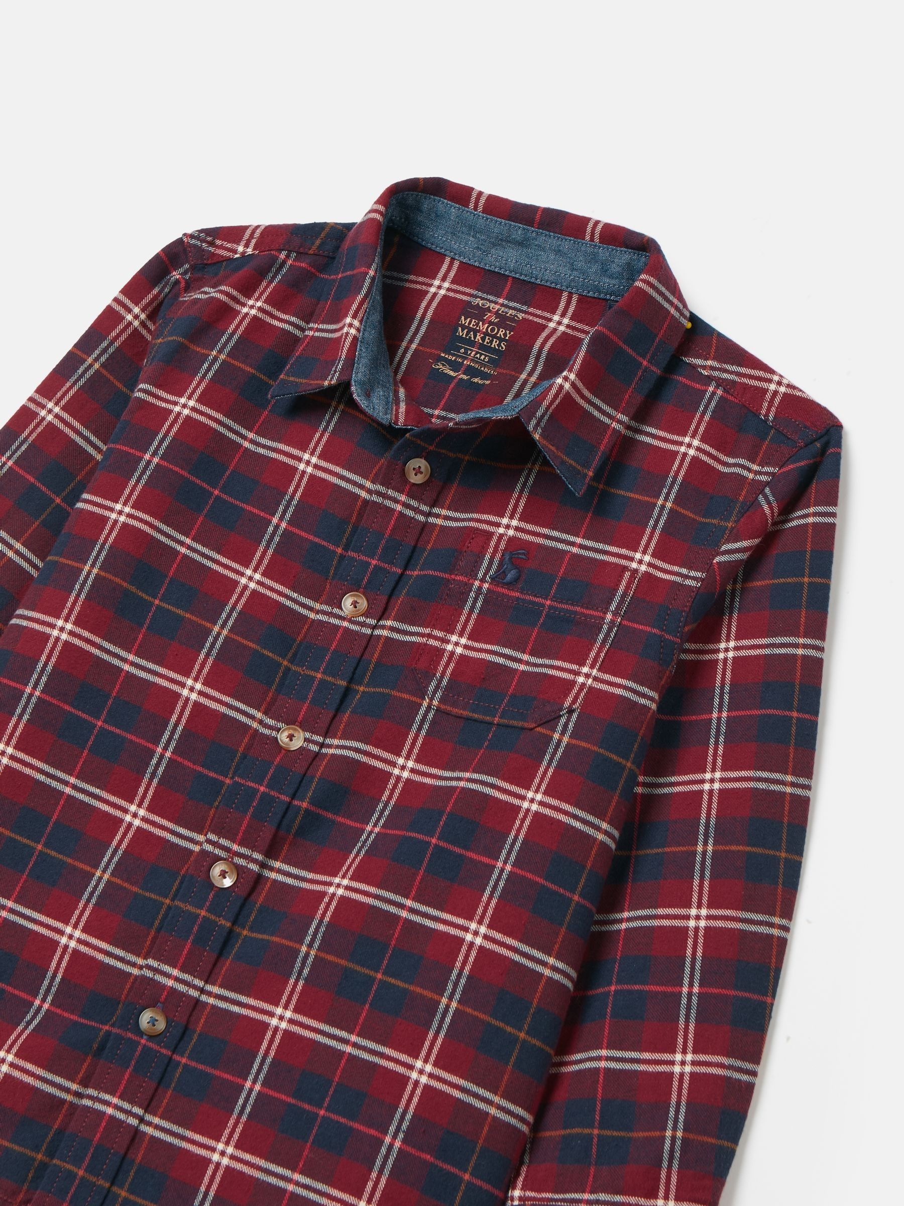 Boys' Buchanan Red Checked Shirt - Image 2 of 4