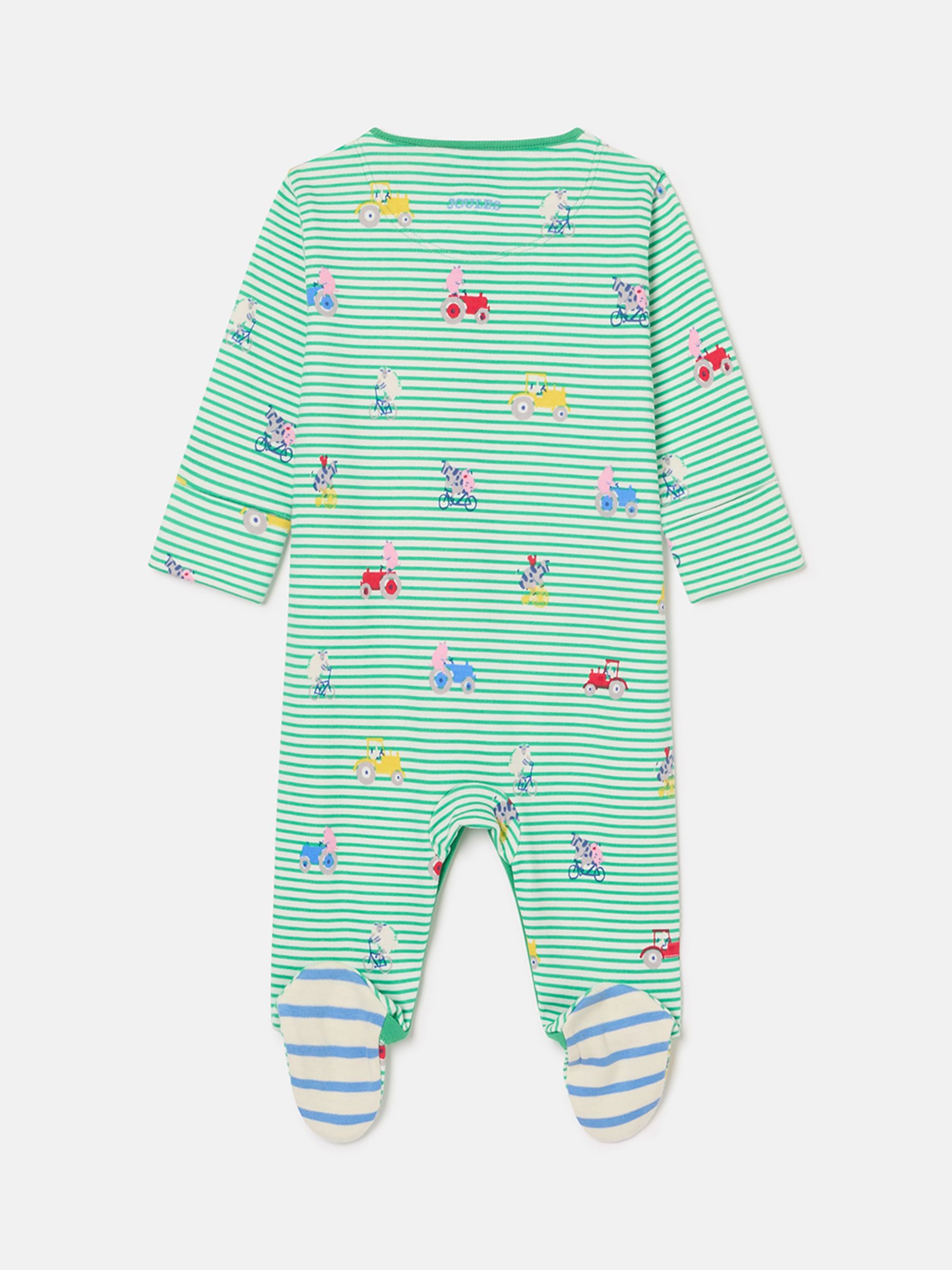 Razamataz Green Farm Print Cotton Babygrow - Image 2 of 4