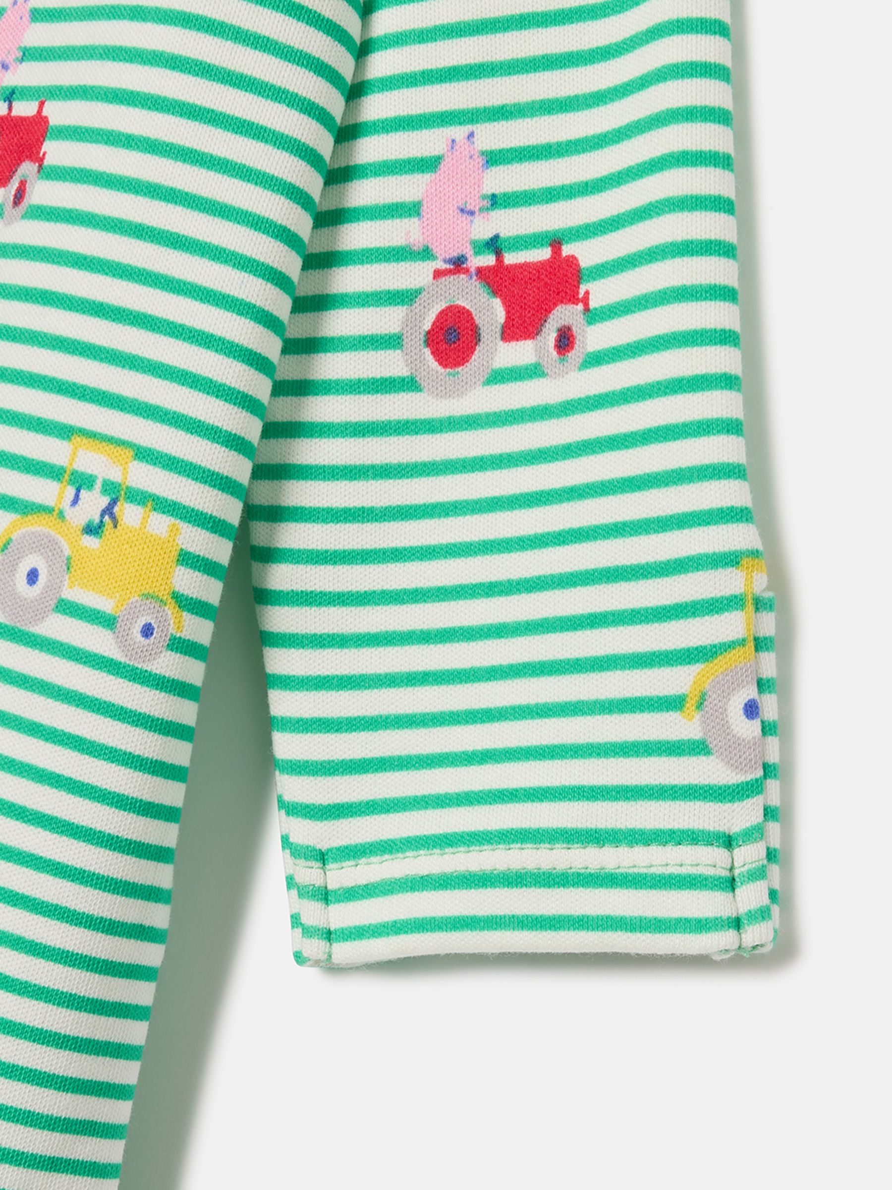 Razamataz Green Farm Print Cotton Babygrow - Image 4 of 4