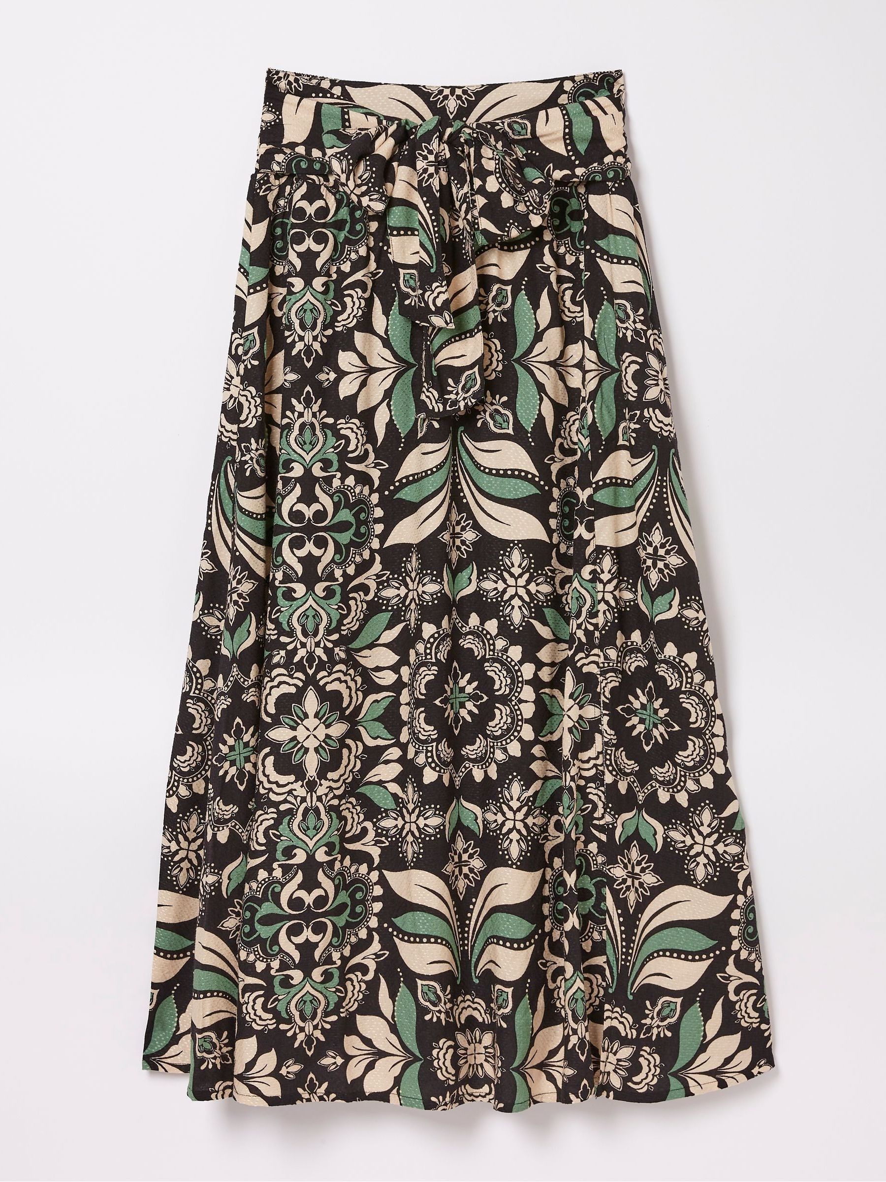 Black Sascha Mosaic Leaf Midi Skirt - Image 4 of 4