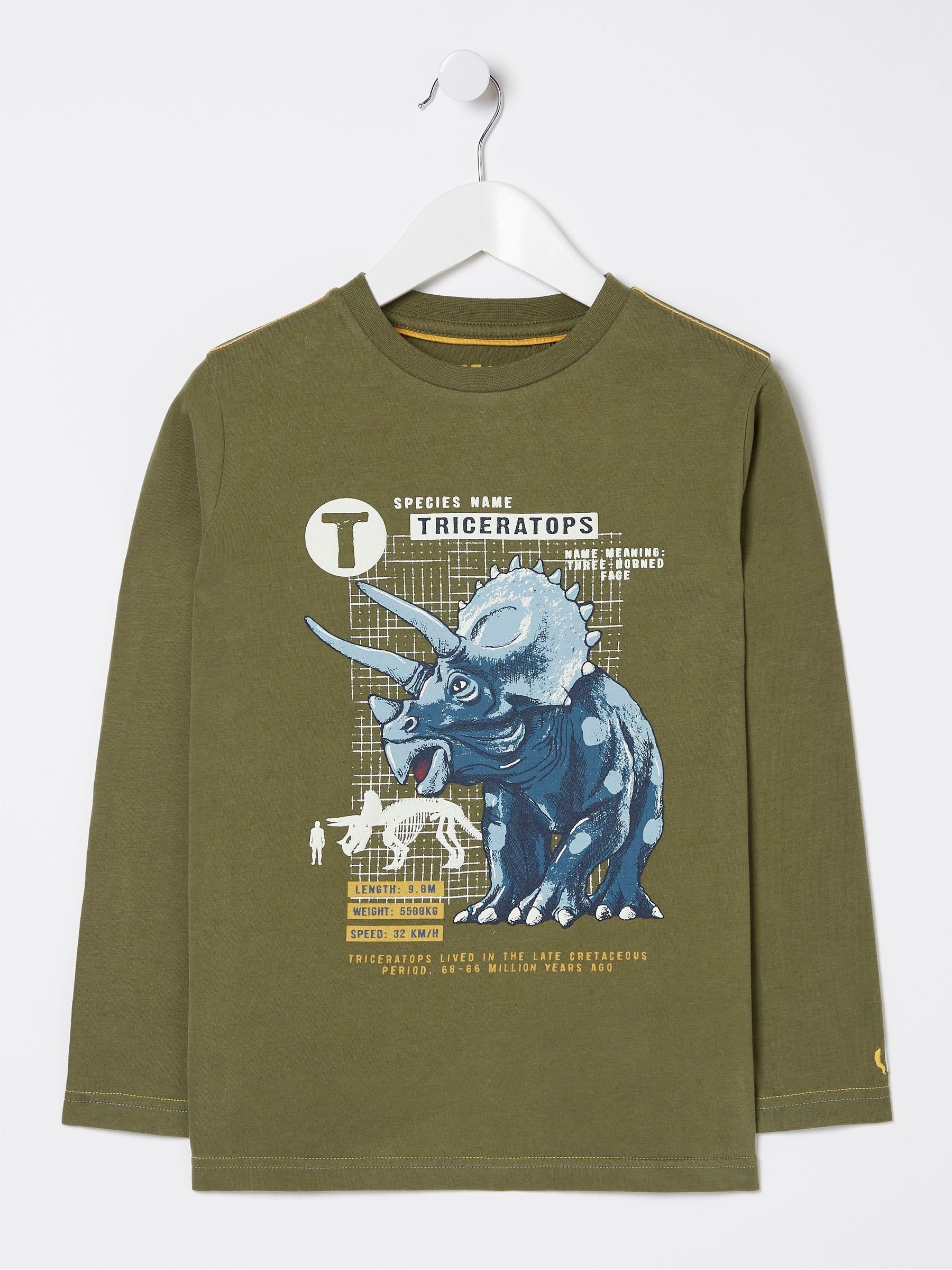 Green Triceratops Jersey T-Shirt - Image 3 of 5