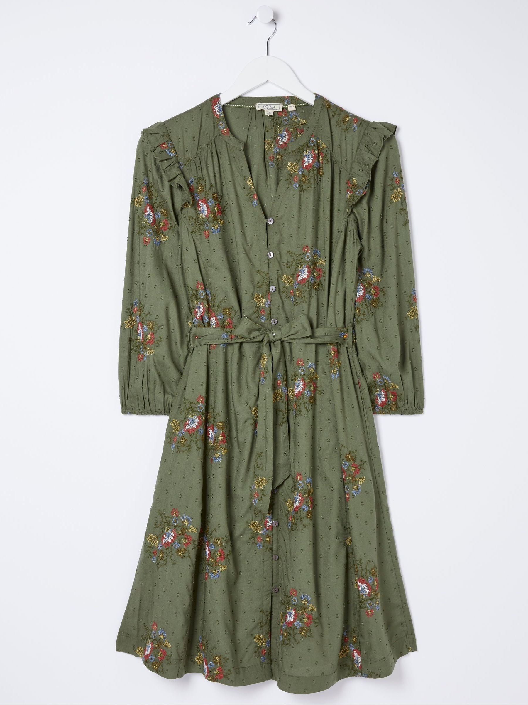 Green Embroidered Shirt Dress - Image 5 of 5