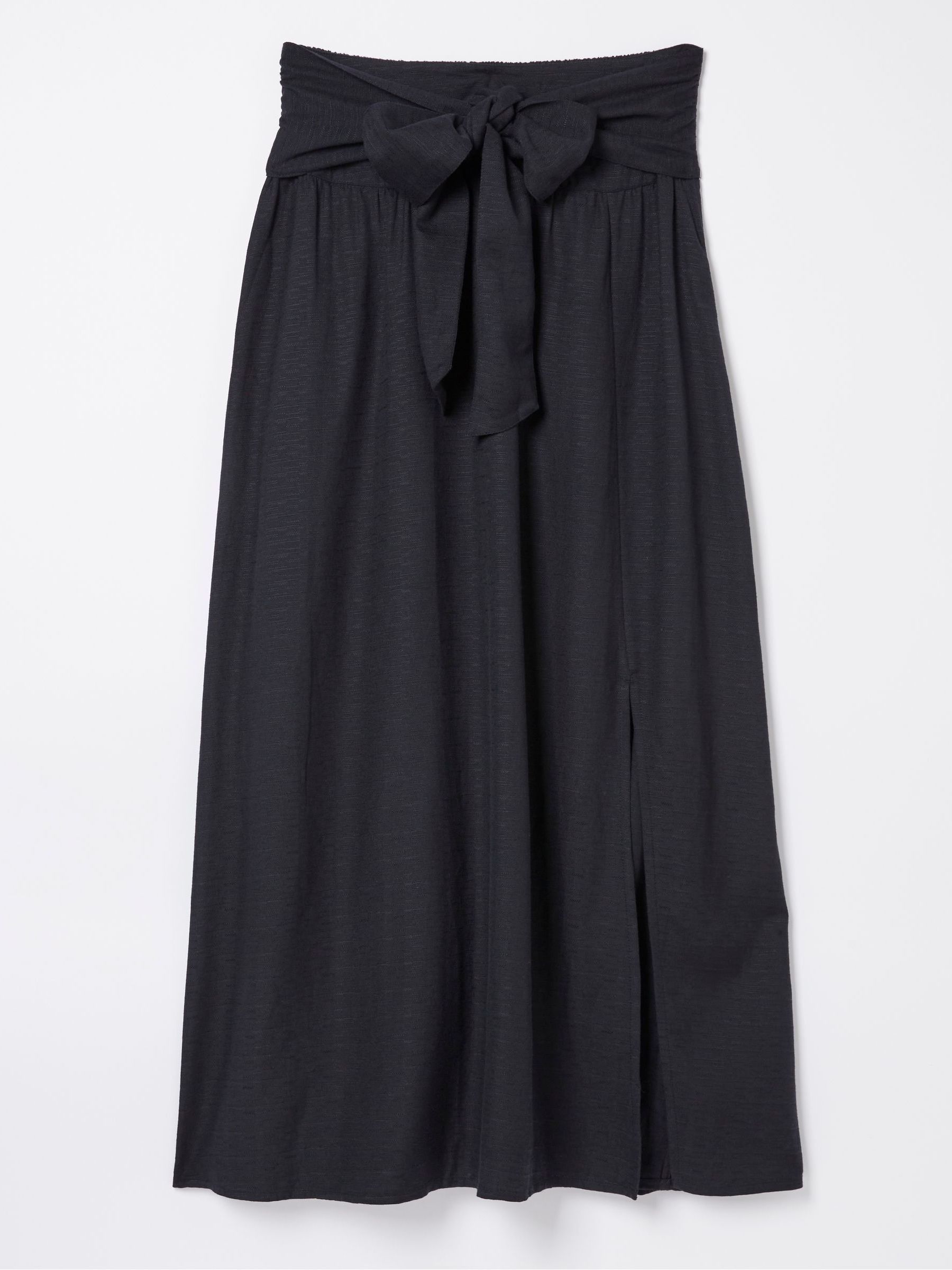 Sascha Black Midi Skirt With Linen - Image 5 of 5