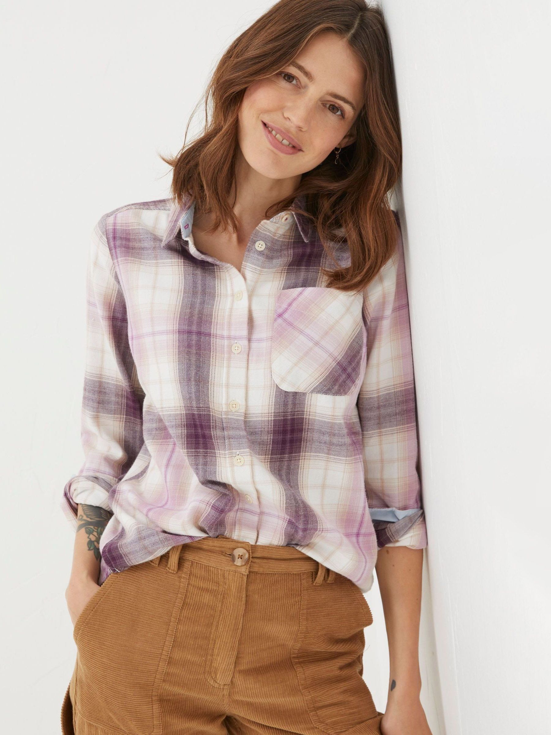 Olivia Purple Check Shirt - Image 1 of 4