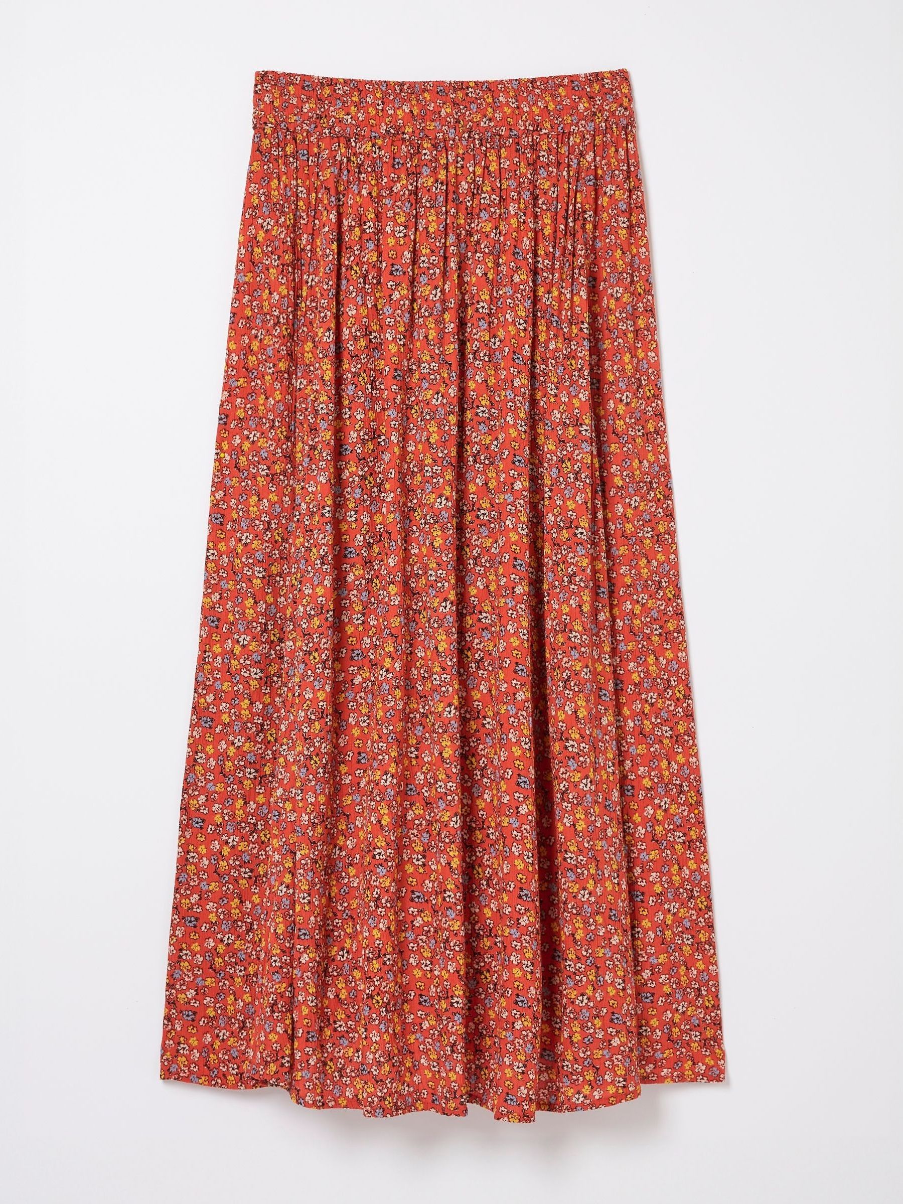 Orange Gradient Floral Midi Skirt - Image 5 of 5