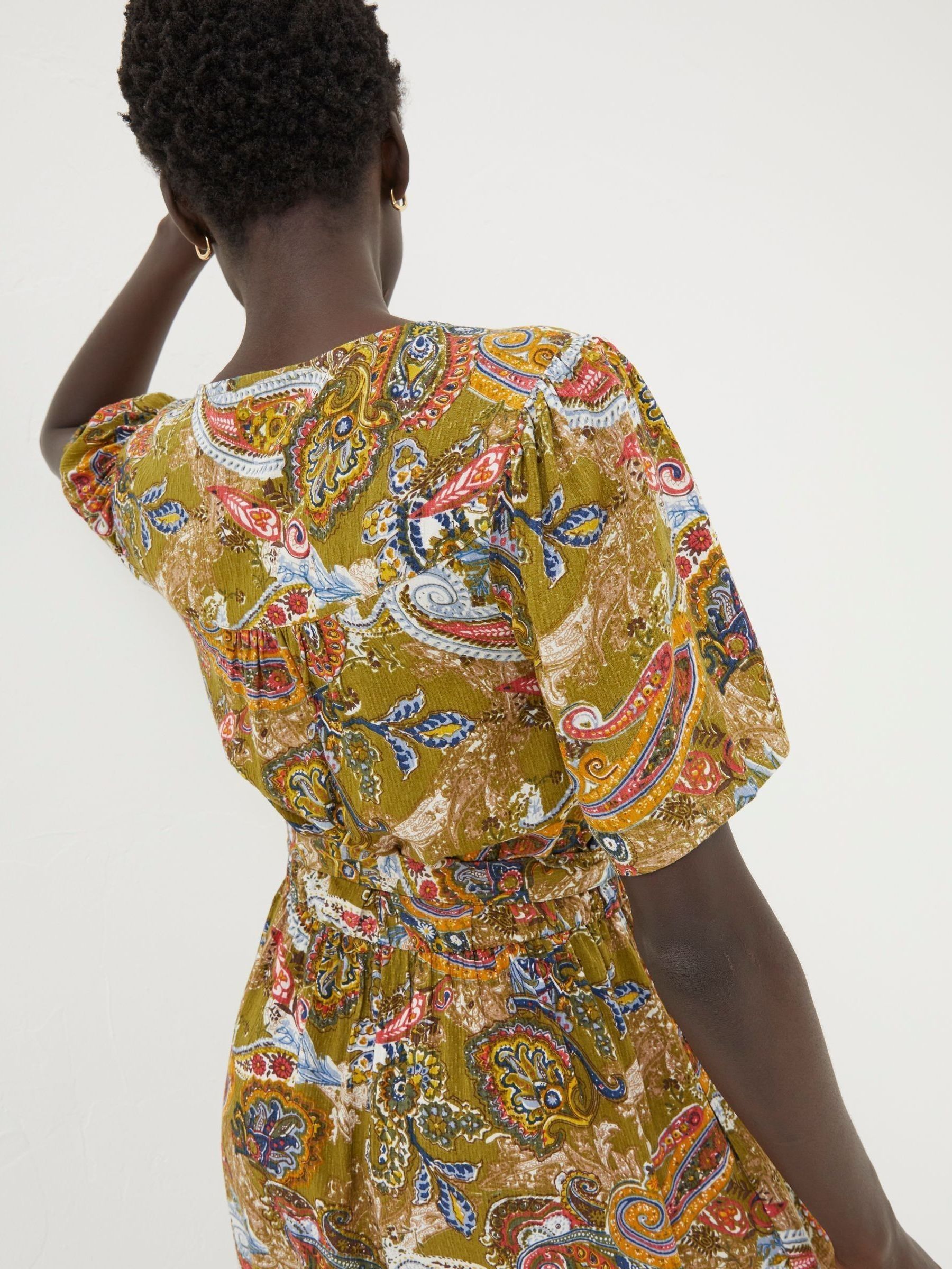 Green Paisley Midi Tea Dress - Image 4 of 6