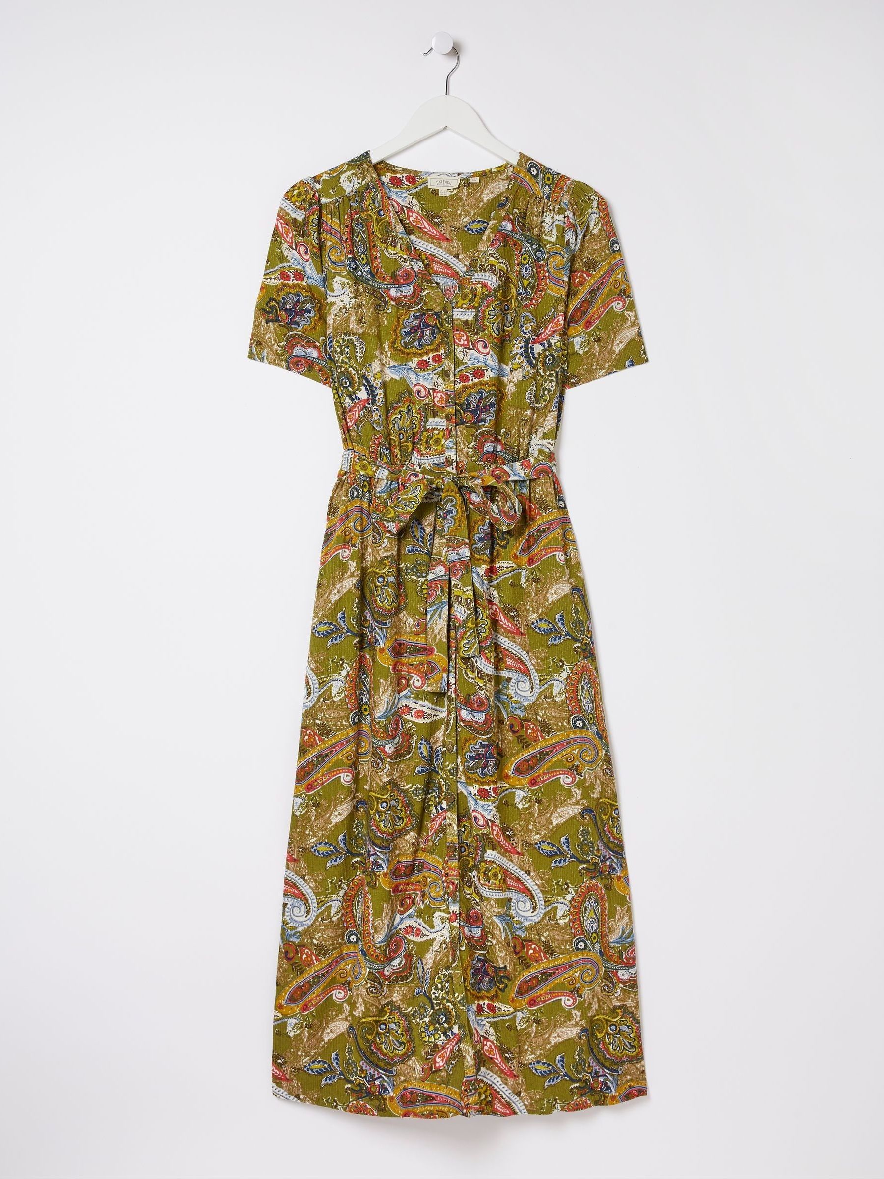 Green Paisley Midi Tea Dress | FatFace
