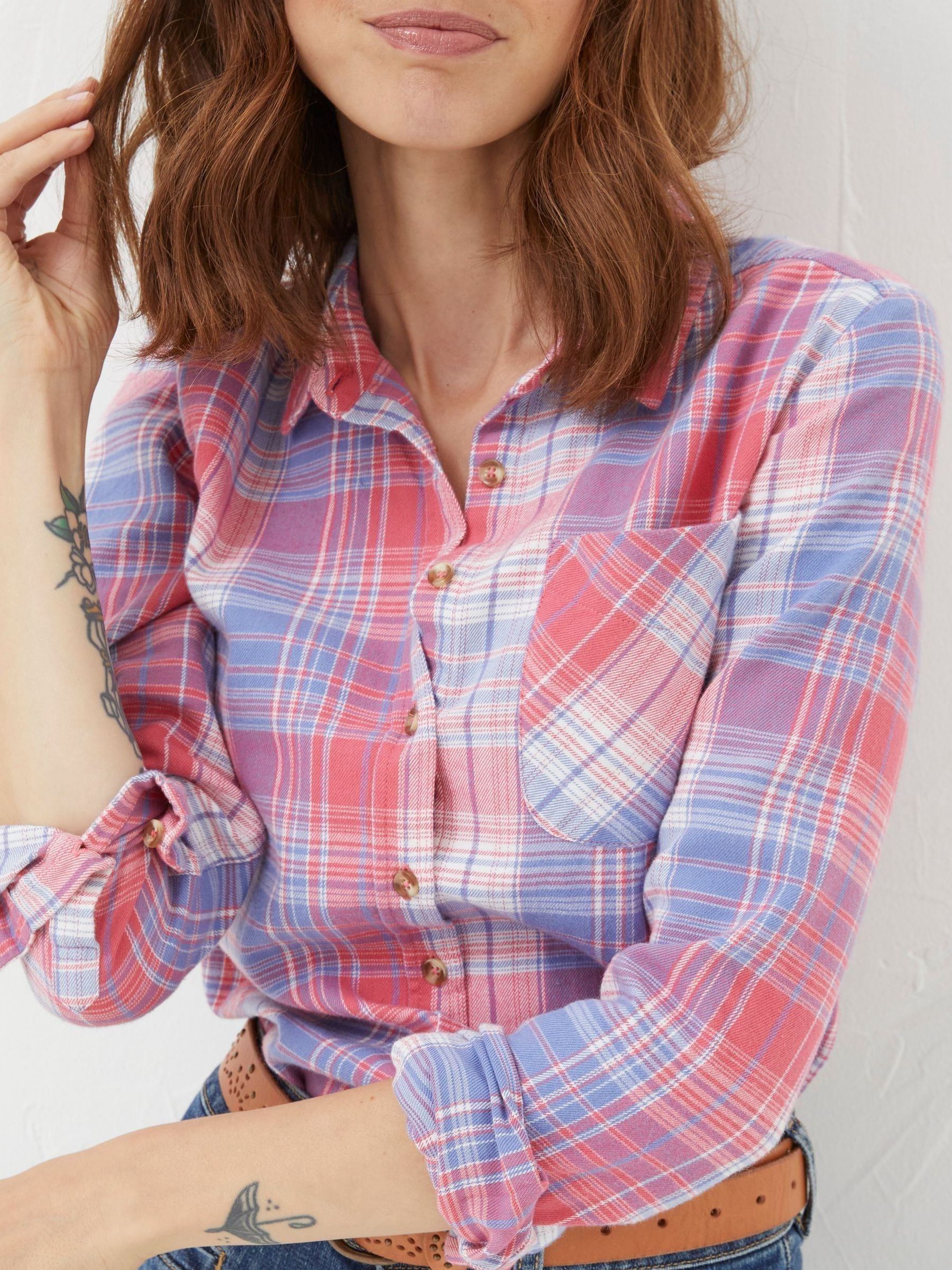 Blue Olivia Check Shirt - Image 4 of 5