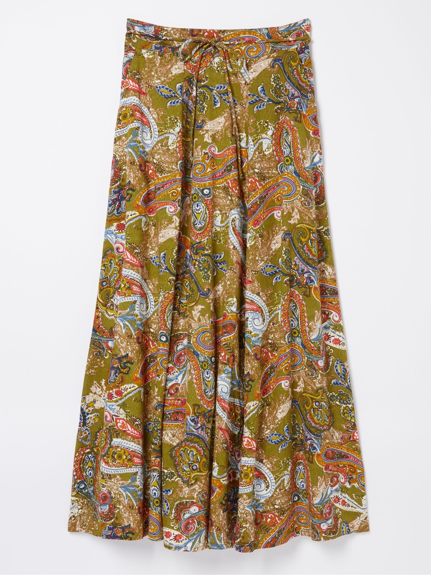 Amelie Green Prairie Paisley Midi Skirt - Image 6 of 6
