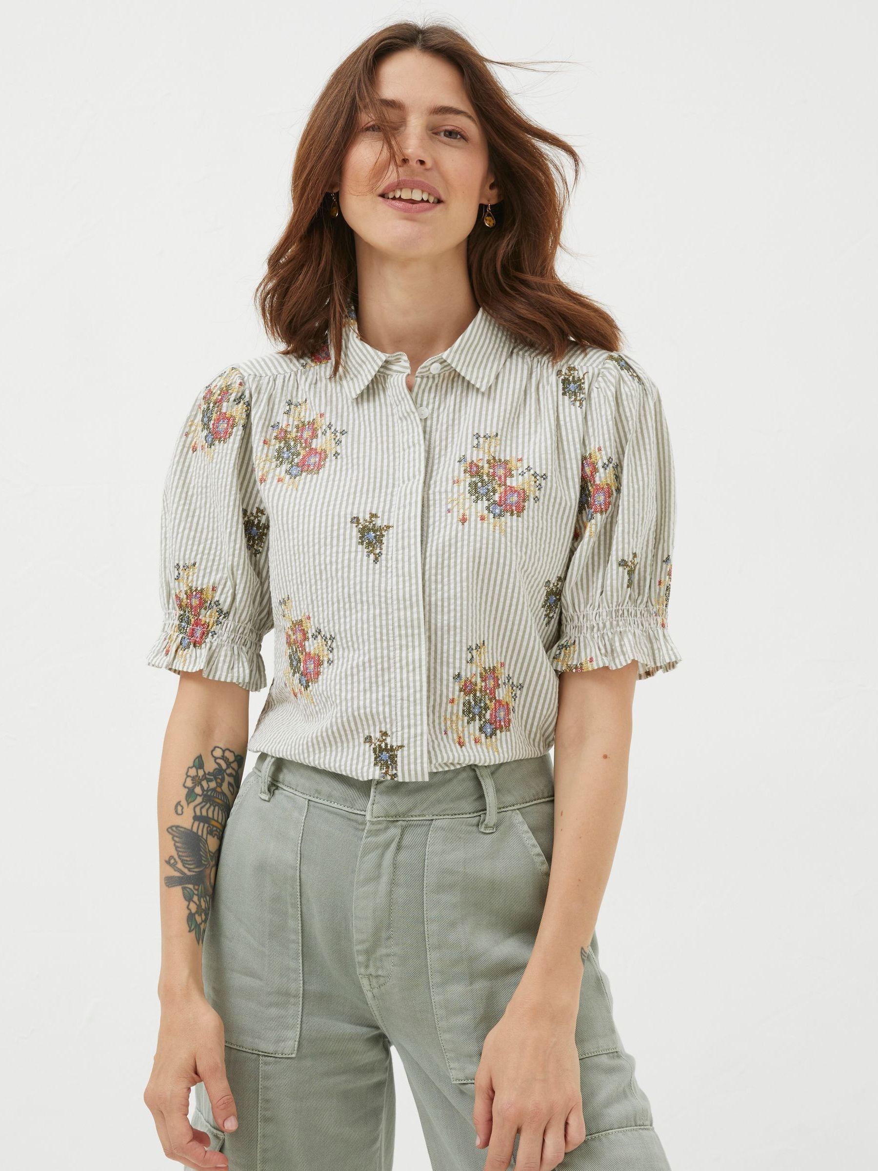 Natural Embroidered Shirt - Image 2 of 6