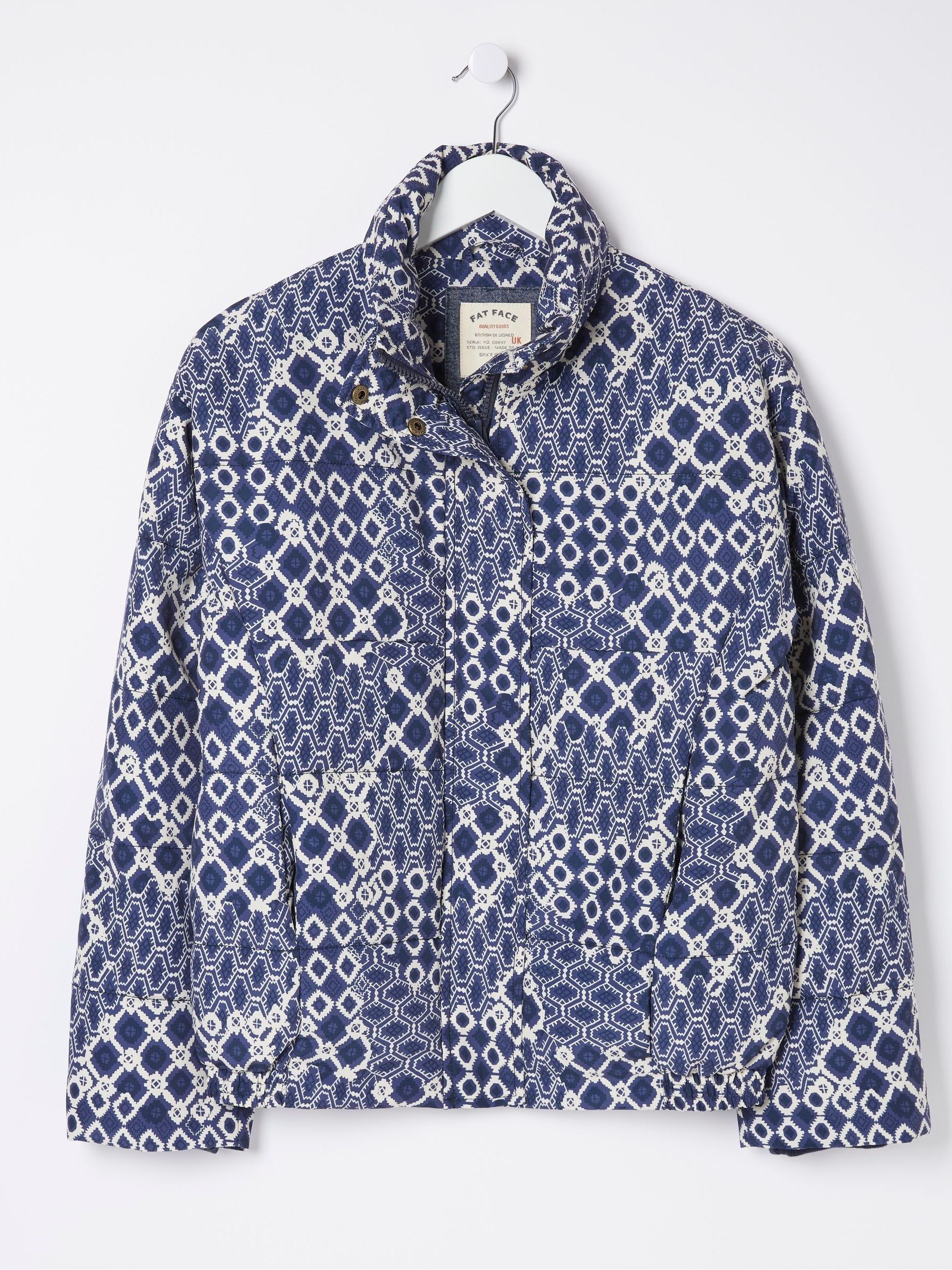 Peri Blue Patchwork Puffer Jacket - Image 6 of 6