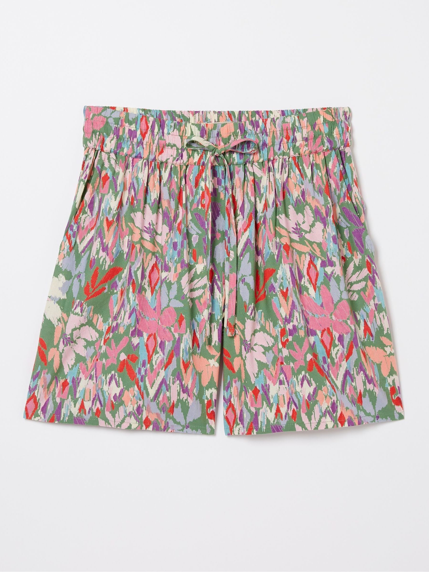 Green Expressive Floral Flippy Shorts - Image 5 of 5