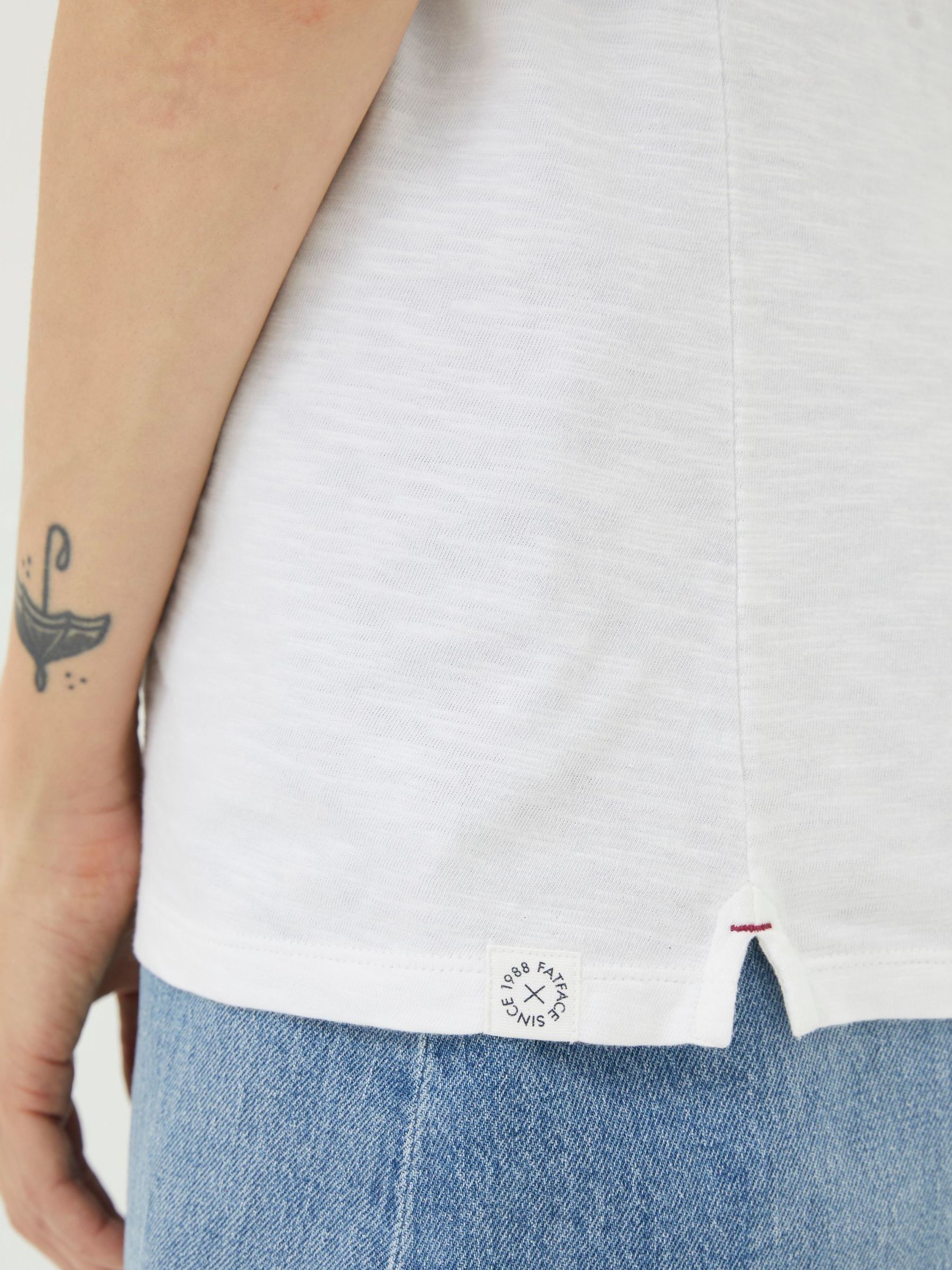 Ivy Organic Cotton White T-Shirt - Image 4 of 5