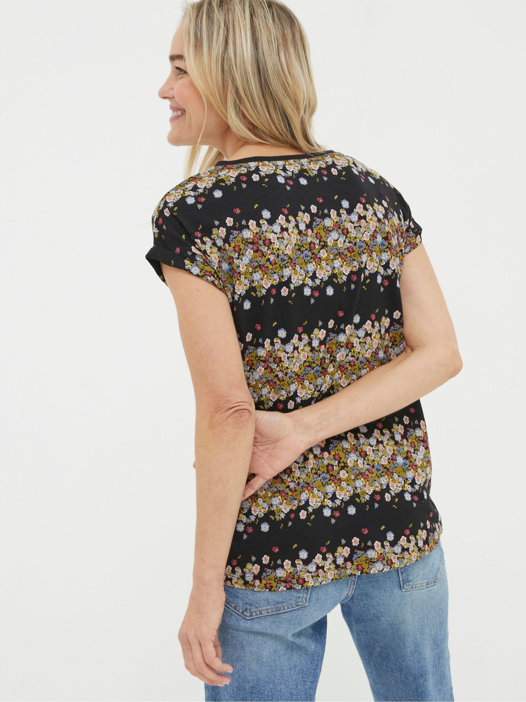 Ivy Black Scattered Ditsy T-Shirt - Image 2 of 5