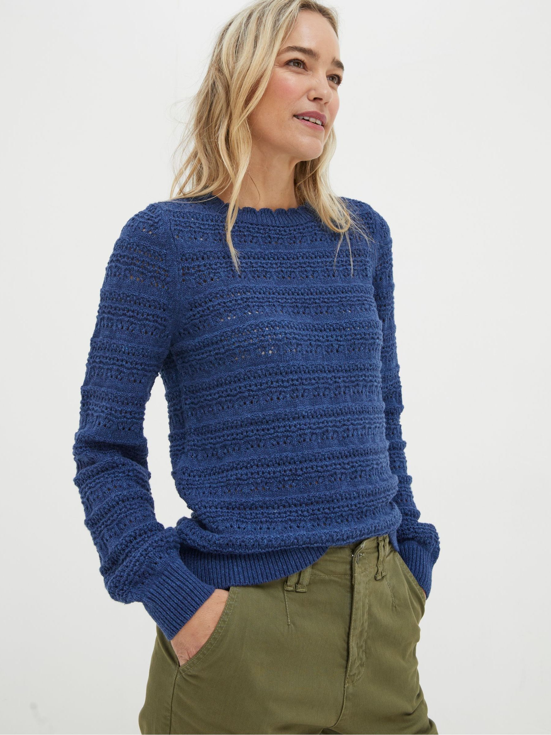 Blue Adrinenna Crew Jumper - Image 1 of 4 Blue Adrinenna Crew Jumper - Image 1 of 4