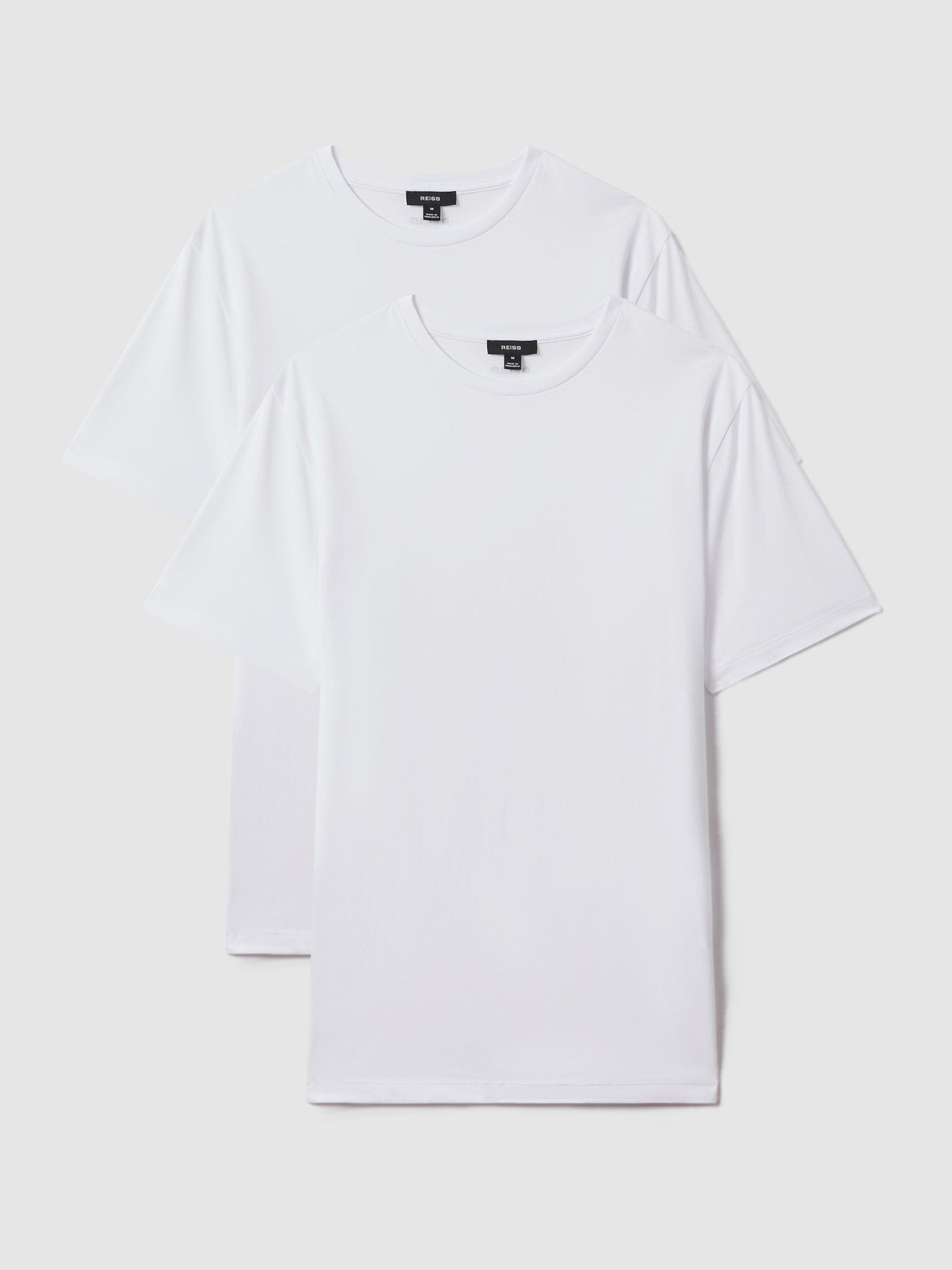 Pack of Two Crew-Neck T-Shirts in White - Image 1 of 4