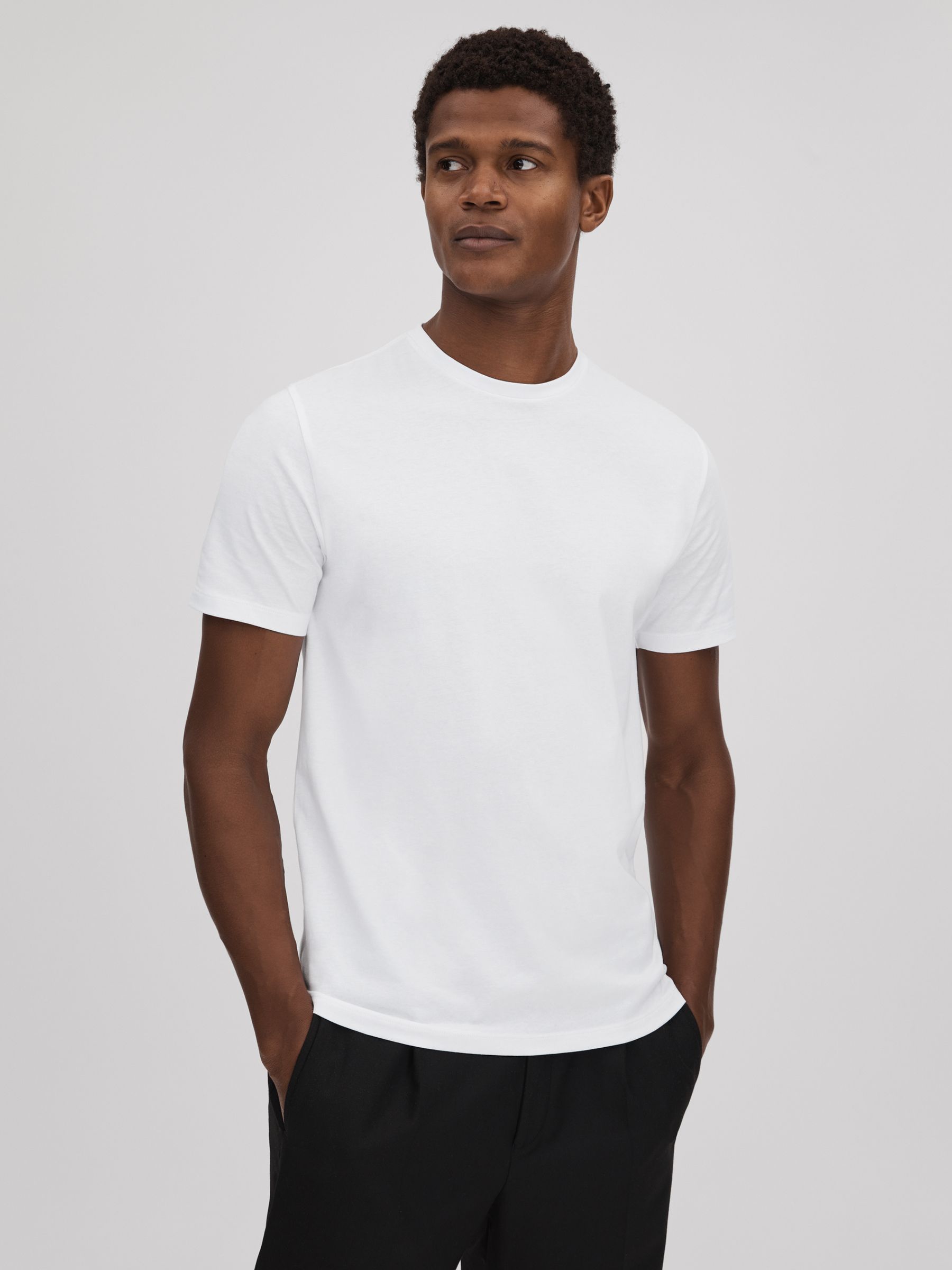 Pack of Two Crew-Neck T-Shirts in White - Image 2 of 4