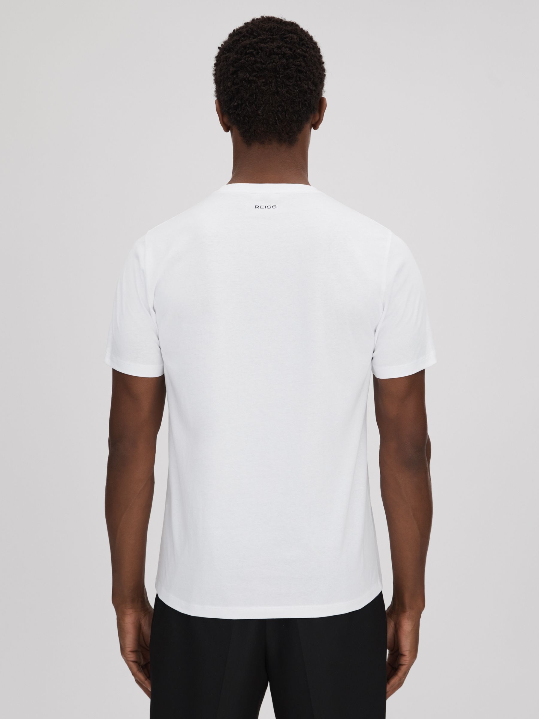 Pack of Two Crew-Neck T-Shirts in White - Image 3 of 4