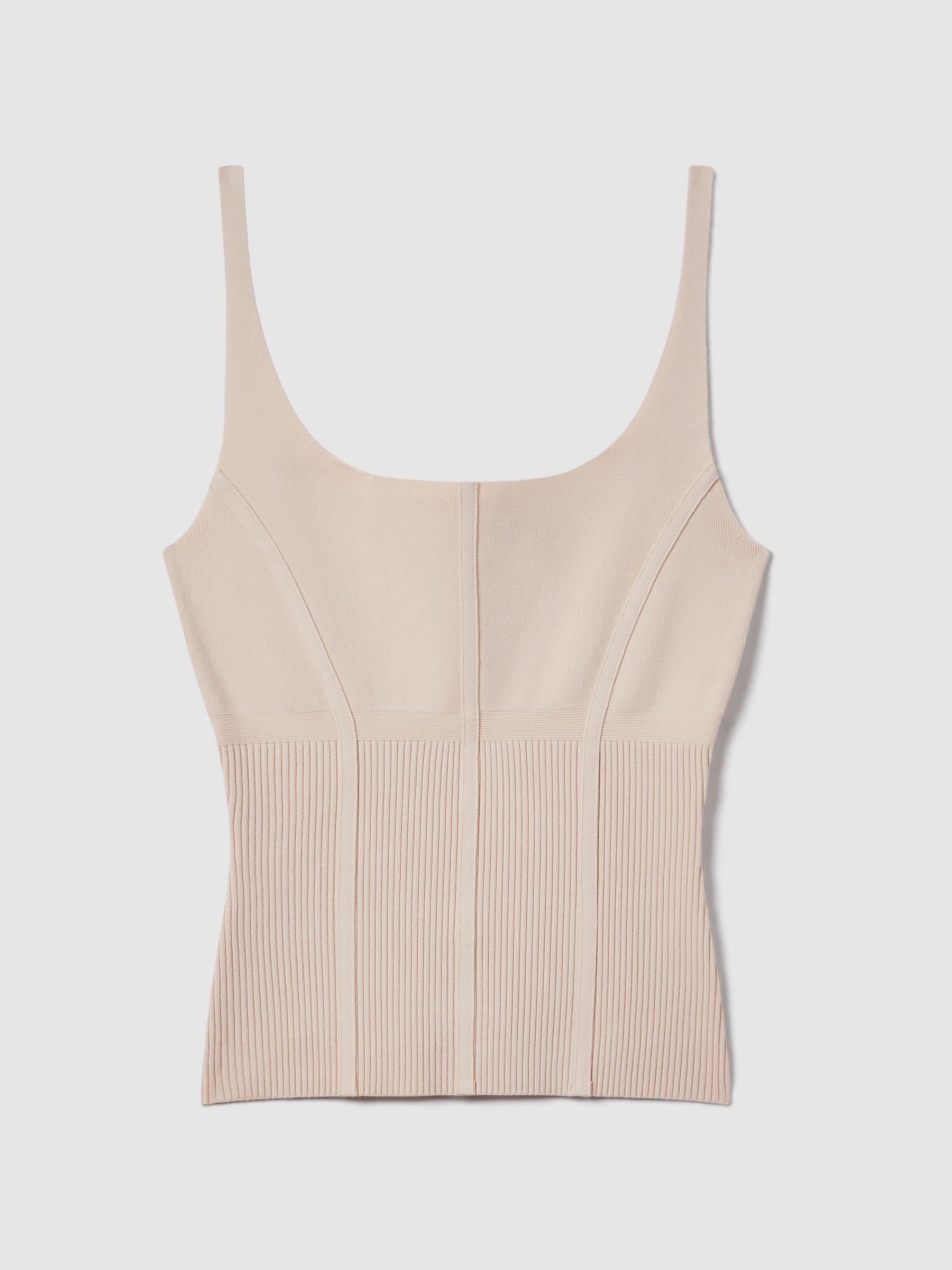 Verity Nude Ribbed Seam Detail Vest - Image 2 of 6