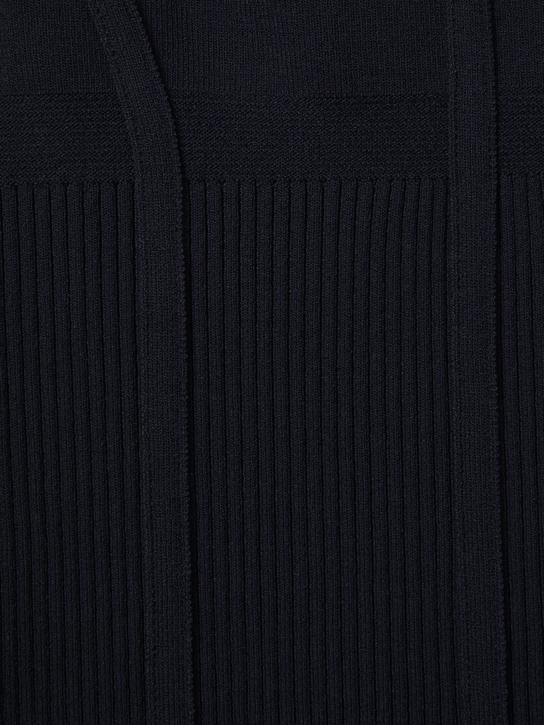 Verity Navy Ribbed Seam Detail Vest - Image 6 of 6