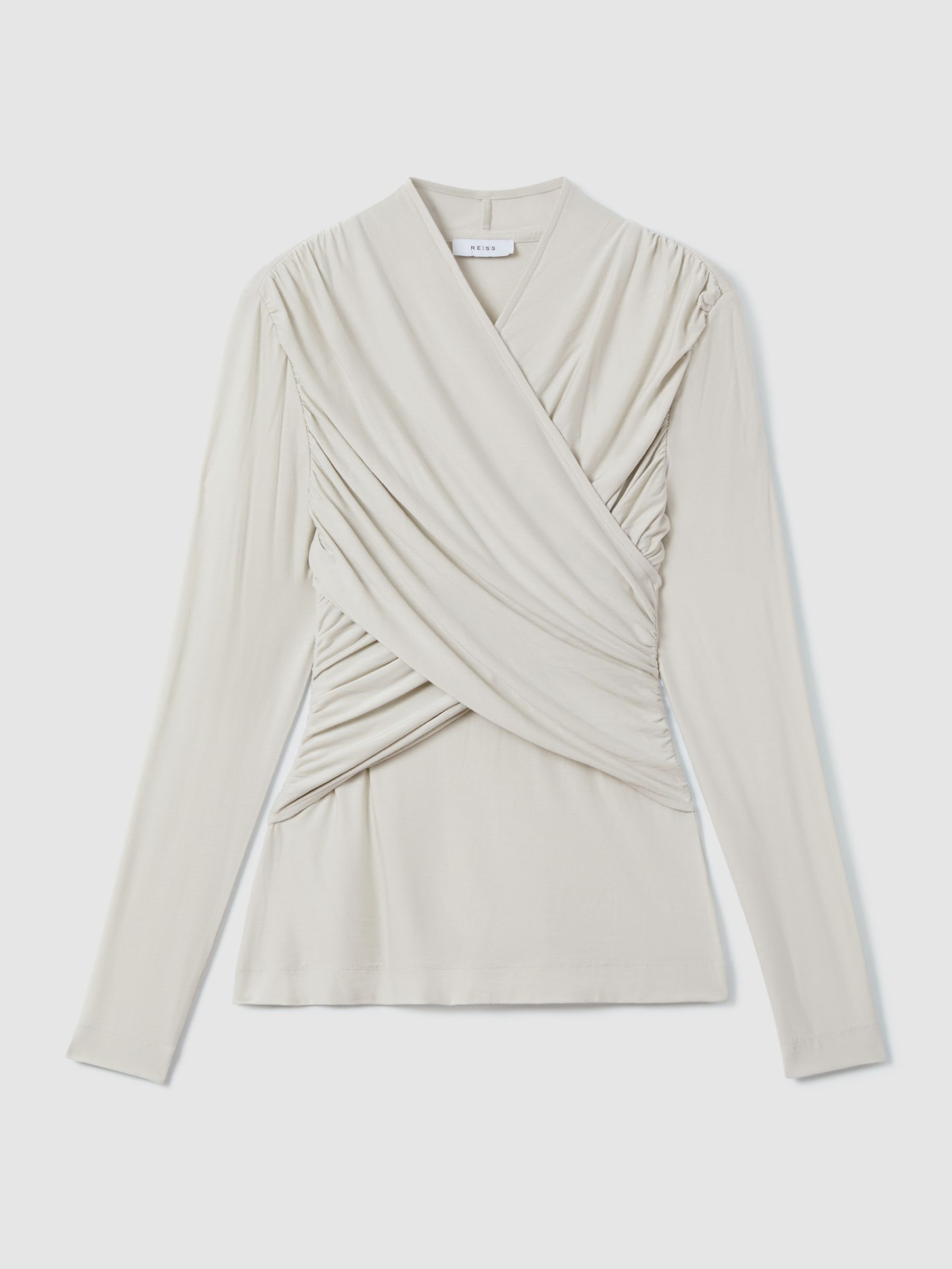 Wrap Front Top in Mint - Image 2 of 7